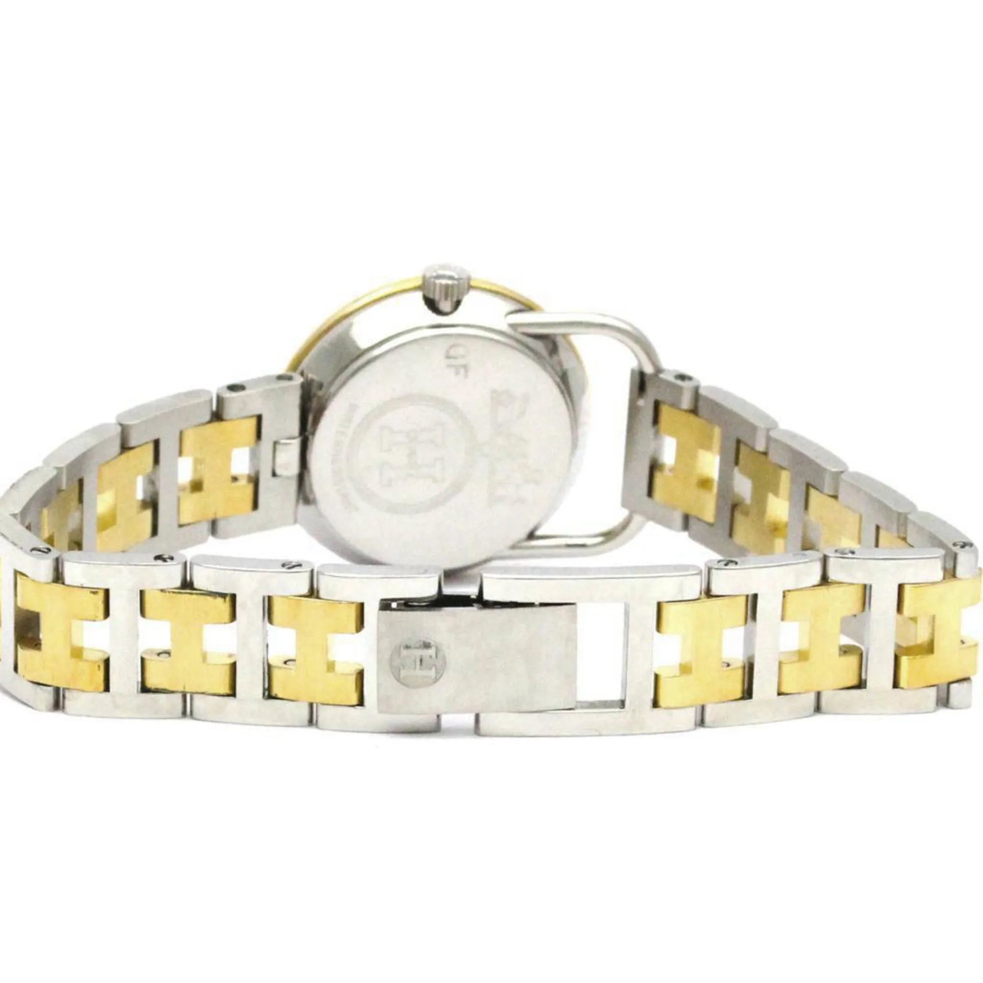Hermes Arceau Quartz Watch Stainless Steel And Plated Metal Watch (Pre-Owned)