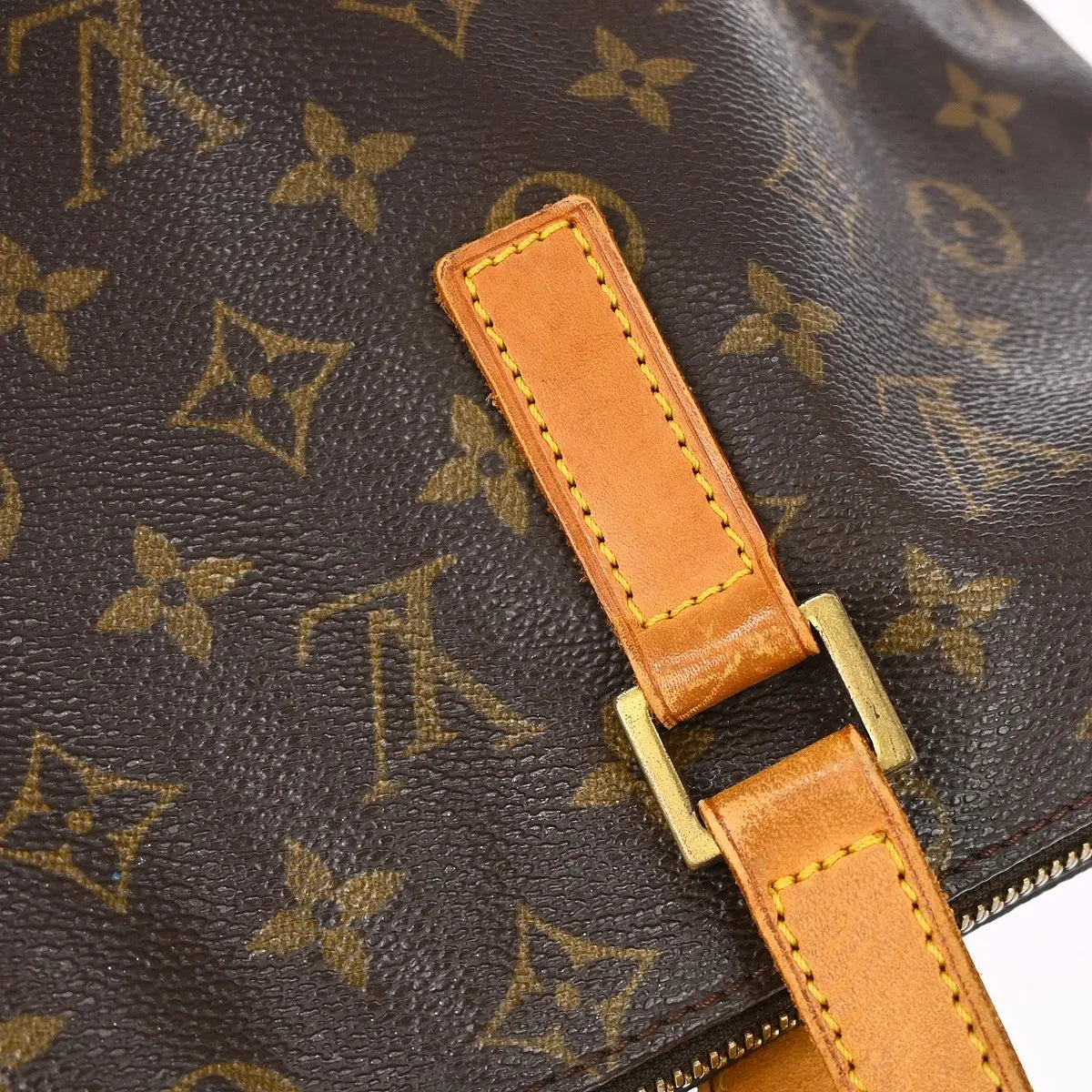 Louis Vuitton Cabas Mezzo Monogram Canvas Brown Canvas Shoulder Bag Bag (Pre-Owned)