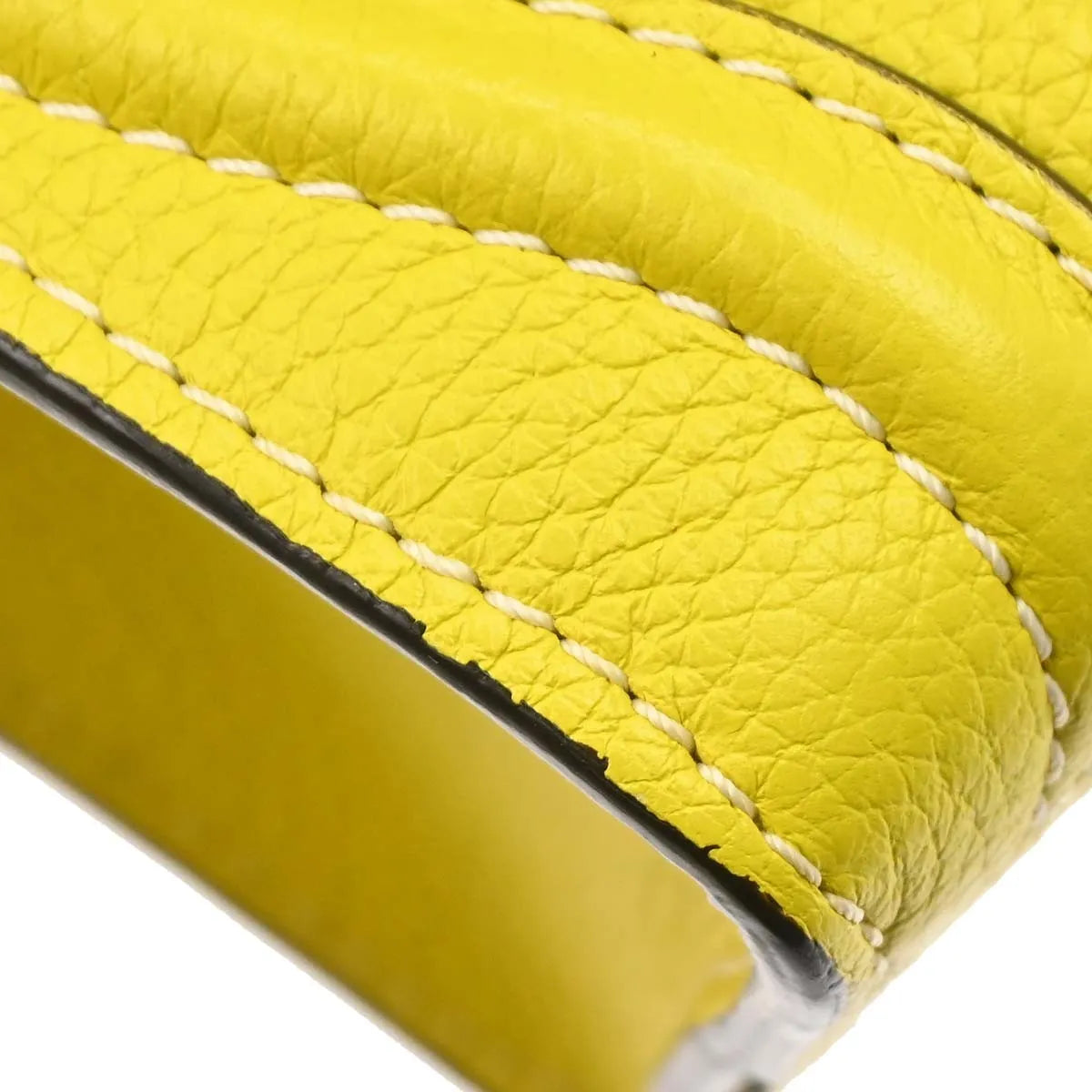 Celine Luggage Grainy Leather Yellow Leather Tote Bag Bag (Pre-Owned)