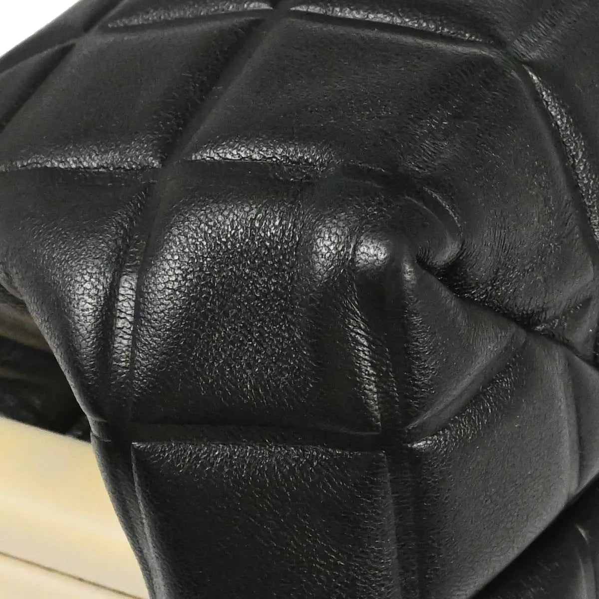 Chanel Chocolate Bar Frame Quilted Lambskin Black Leather Shoulder Bag Bag (Pre-Owned)