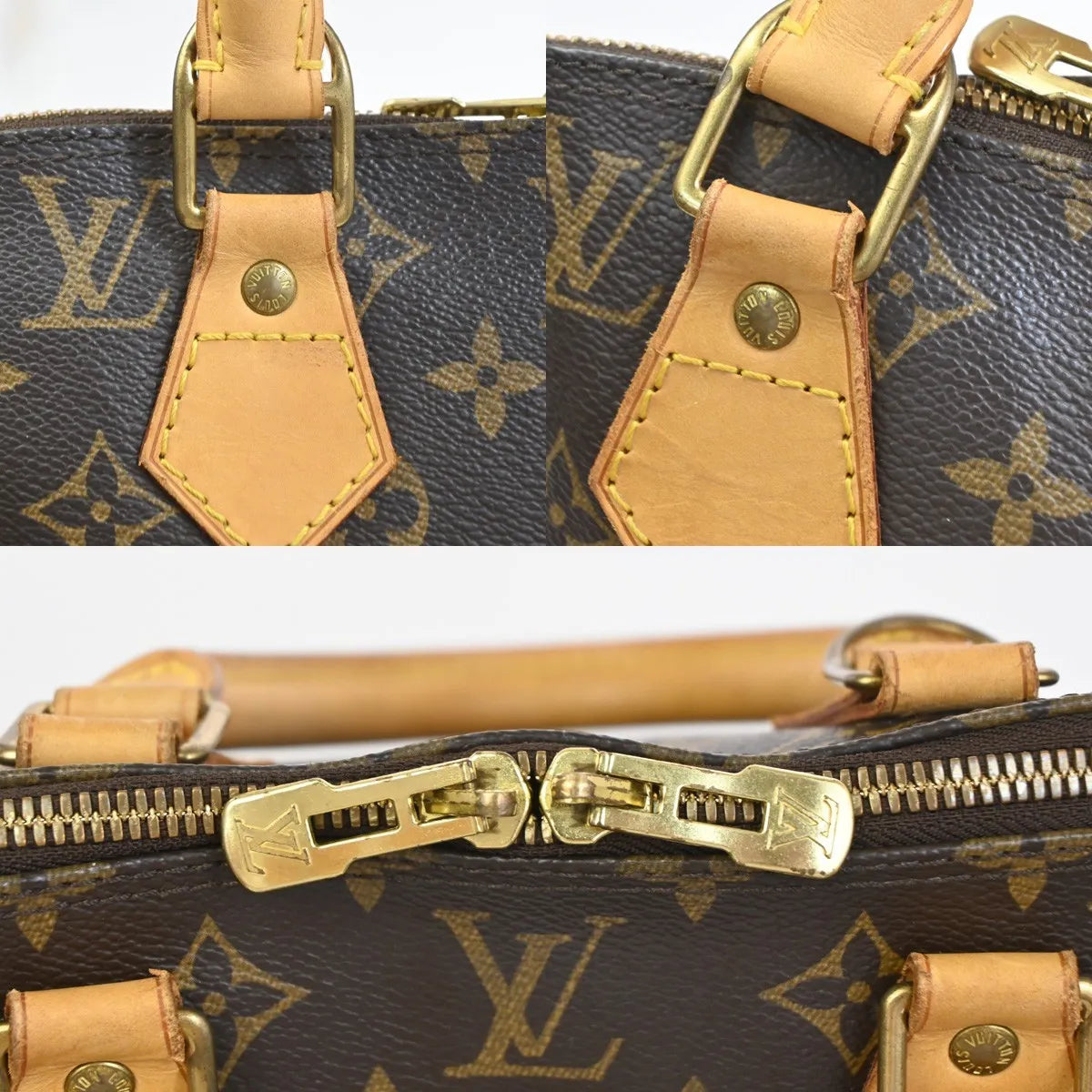 Louis Vuitton Vintage Alma Monogram Canvas Brown Canvas Handbag (Pre-Owned)