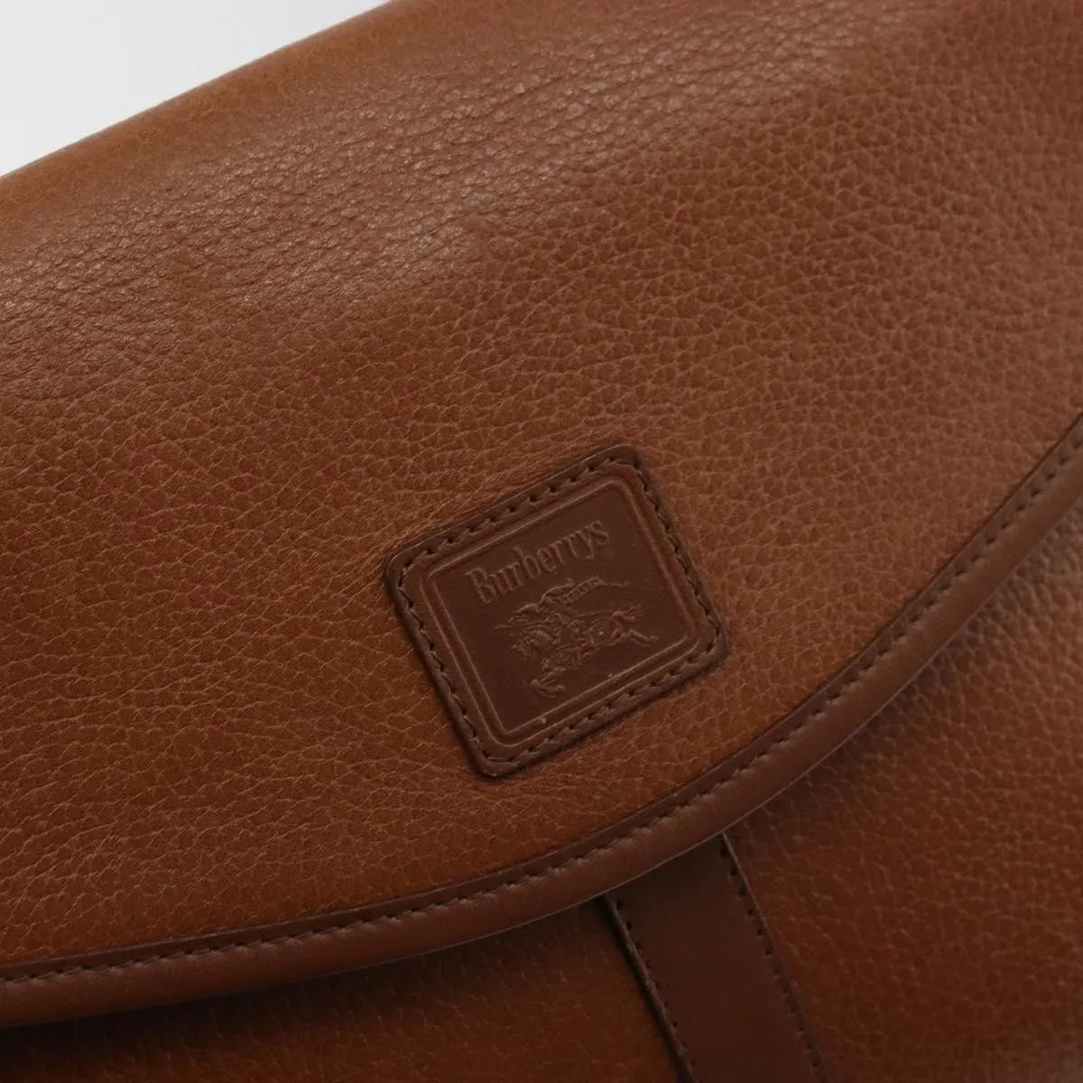 Burberry Vintage Flap Leather Beige Leather Shoulder Bag Bag (Pre-Owned)