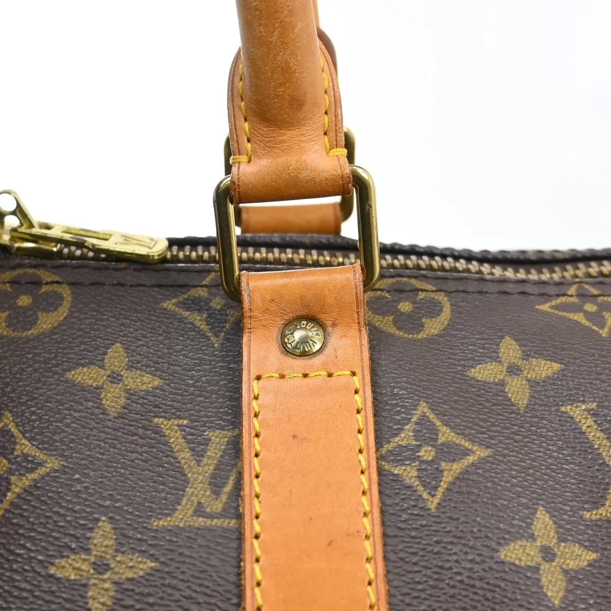 Louis Vuitton Keepall Bag Monogram Canvas Brown Canvas Travel Bag Bag (Pre-Owned)