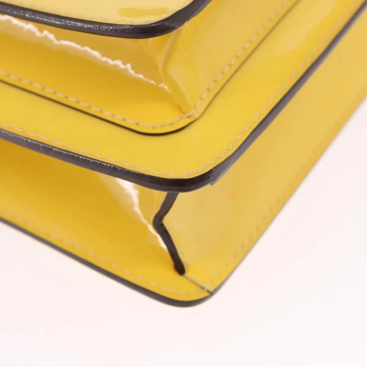 Louis Vuitton Monceau Vernis Yellow Patent_Leather Handbag (Pre-Owned)