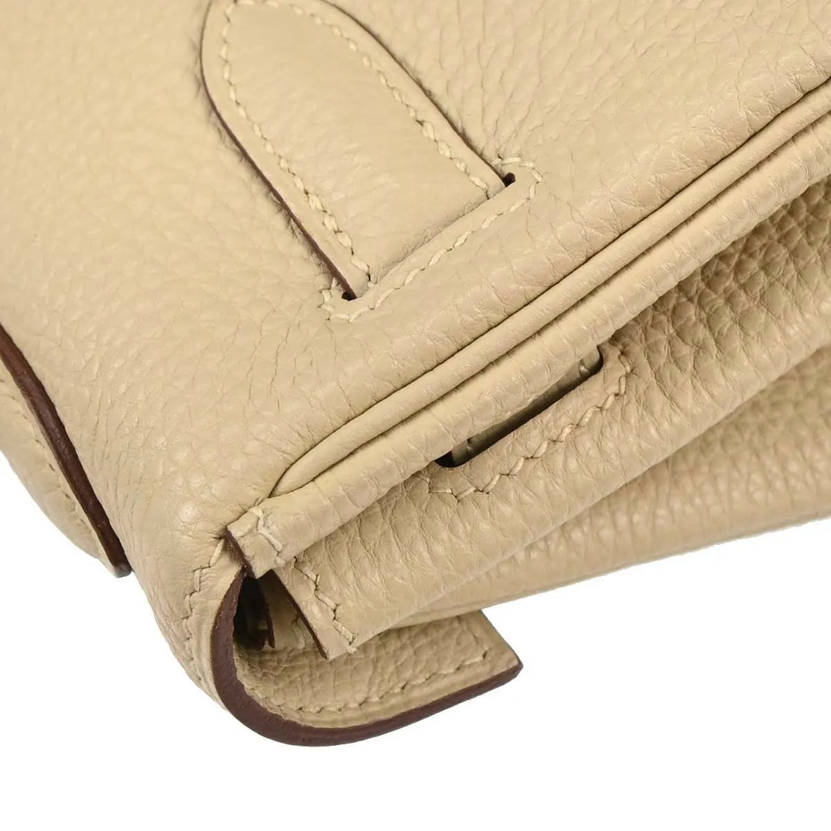 Hermes Kelly Retourne Togo Beige Leather Handbag (Pre-Owned)