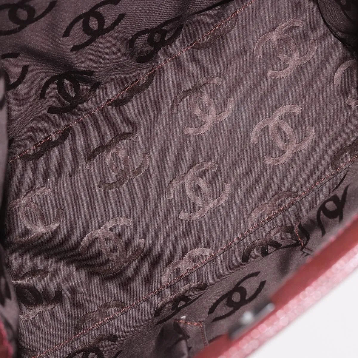 Chanel Vintage Cc Lock Tote Leather Brown Leather Tote Bag Bag (Pre-Owned)