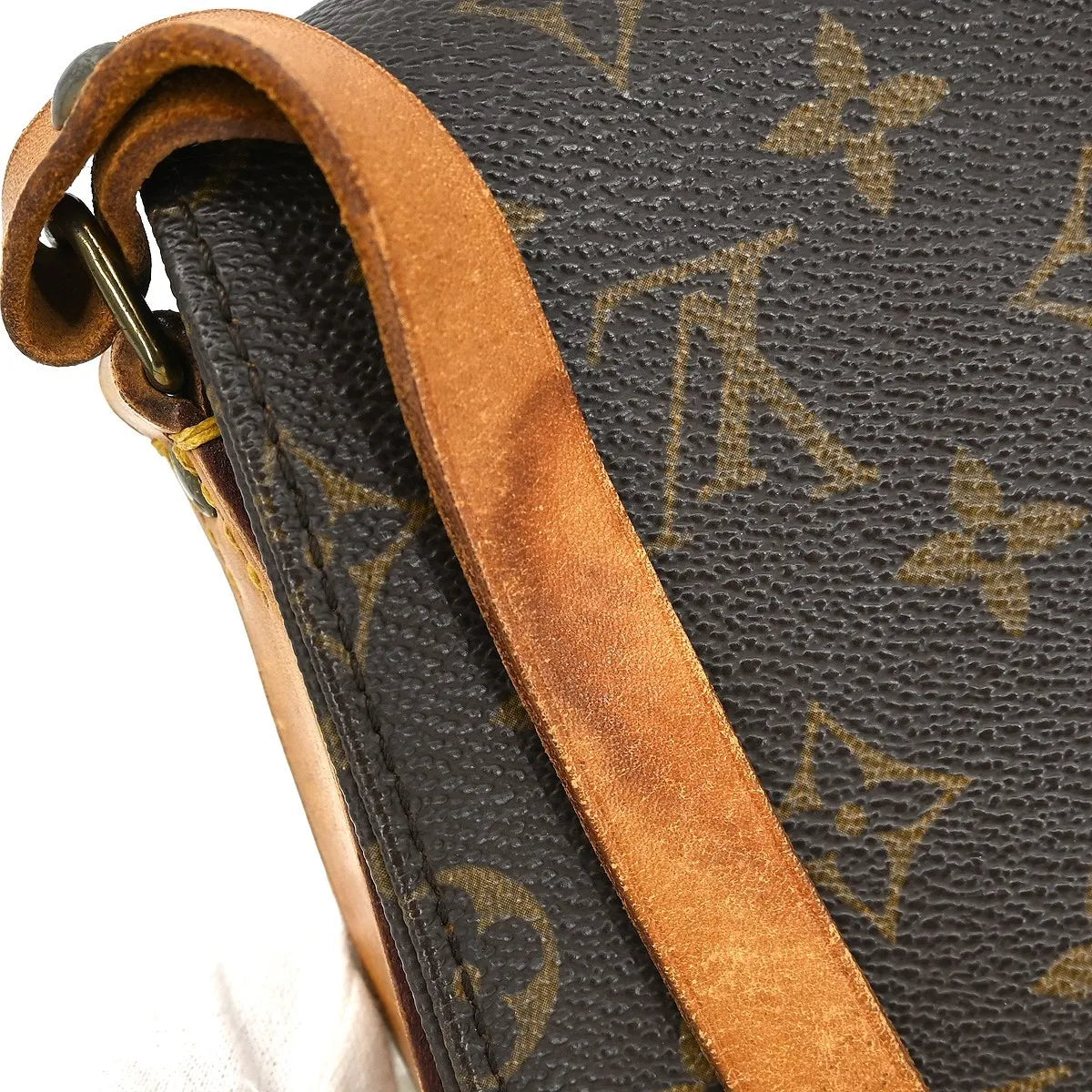 Louis Vuitton Cartouchiere Monogram Canvas Brown Canvas Shoulder Bag Bag (Pre-Owned)