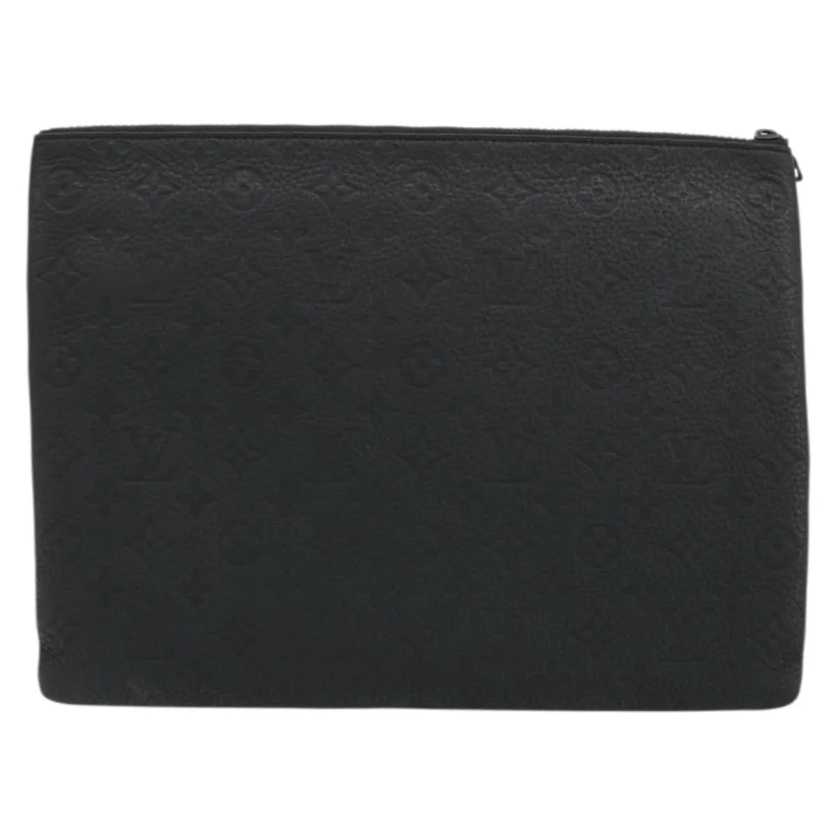 Louis Vuitton Lv Friends A4 Printed Monogram Taurillon Leather Black Canvas Clutche & Pouche Bag (Pre-Owned)