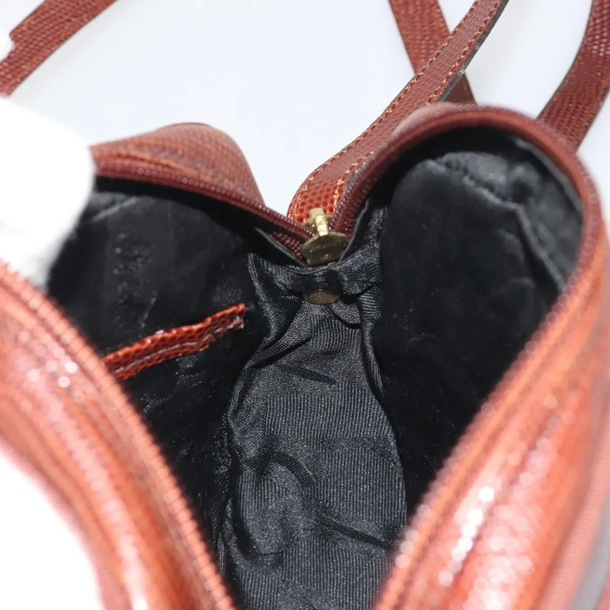 Salvatore Ferragamo Vara Bow Camera Leather Brown Leather Shoulder Bag Bag (Pre-Owned)