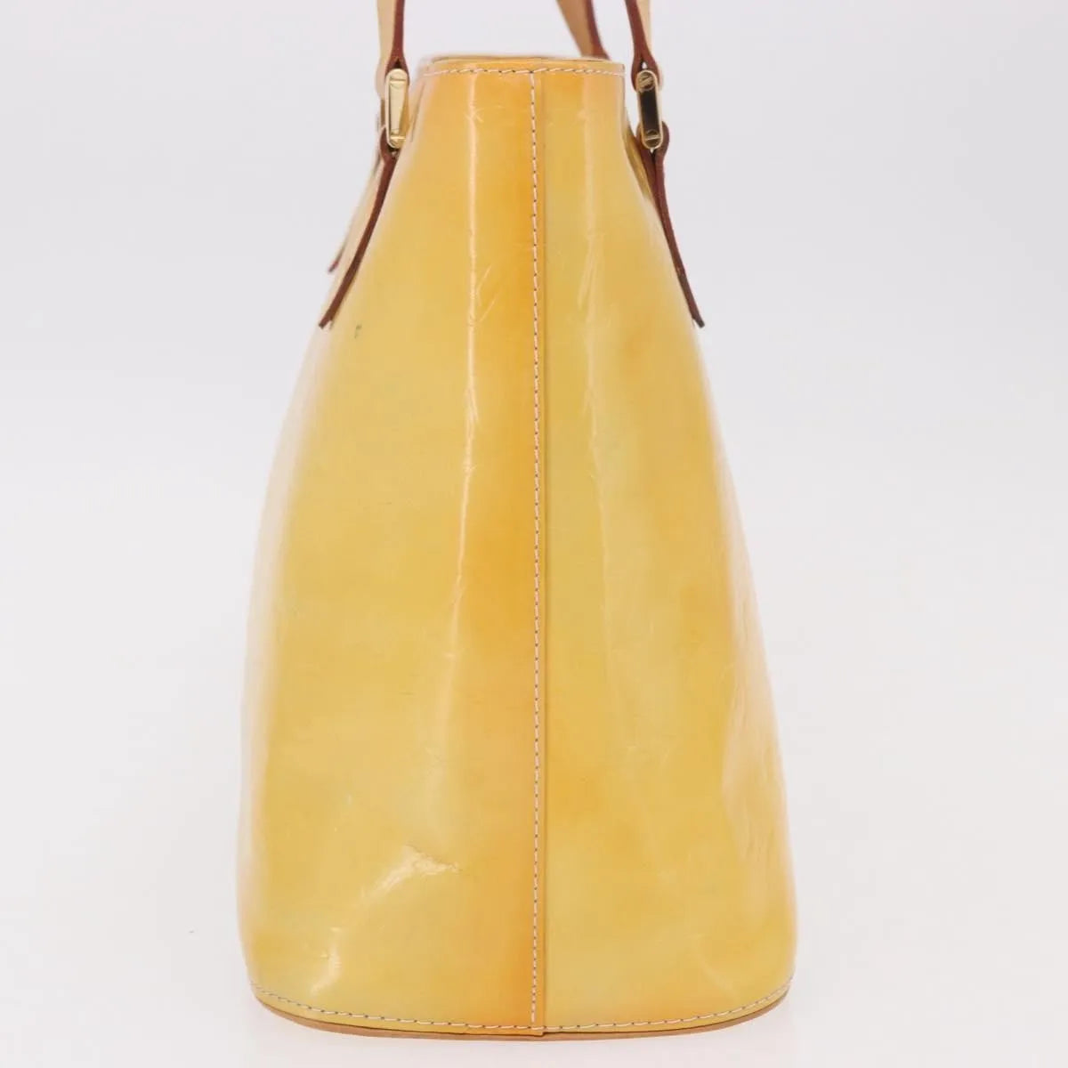 Louis Vuitton Houston Monogram Vernis Yellow Patent_Leather Handbag (Pre-Owned)
