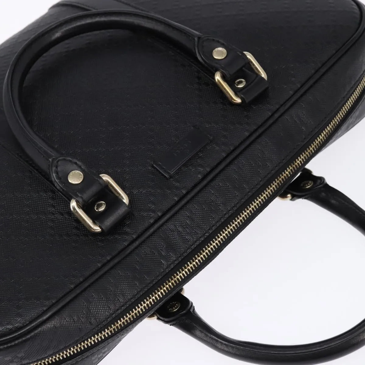 Gucci Bright Convertible Diamante Leather Black Leather Briefcase Bag (Pre-Owned)