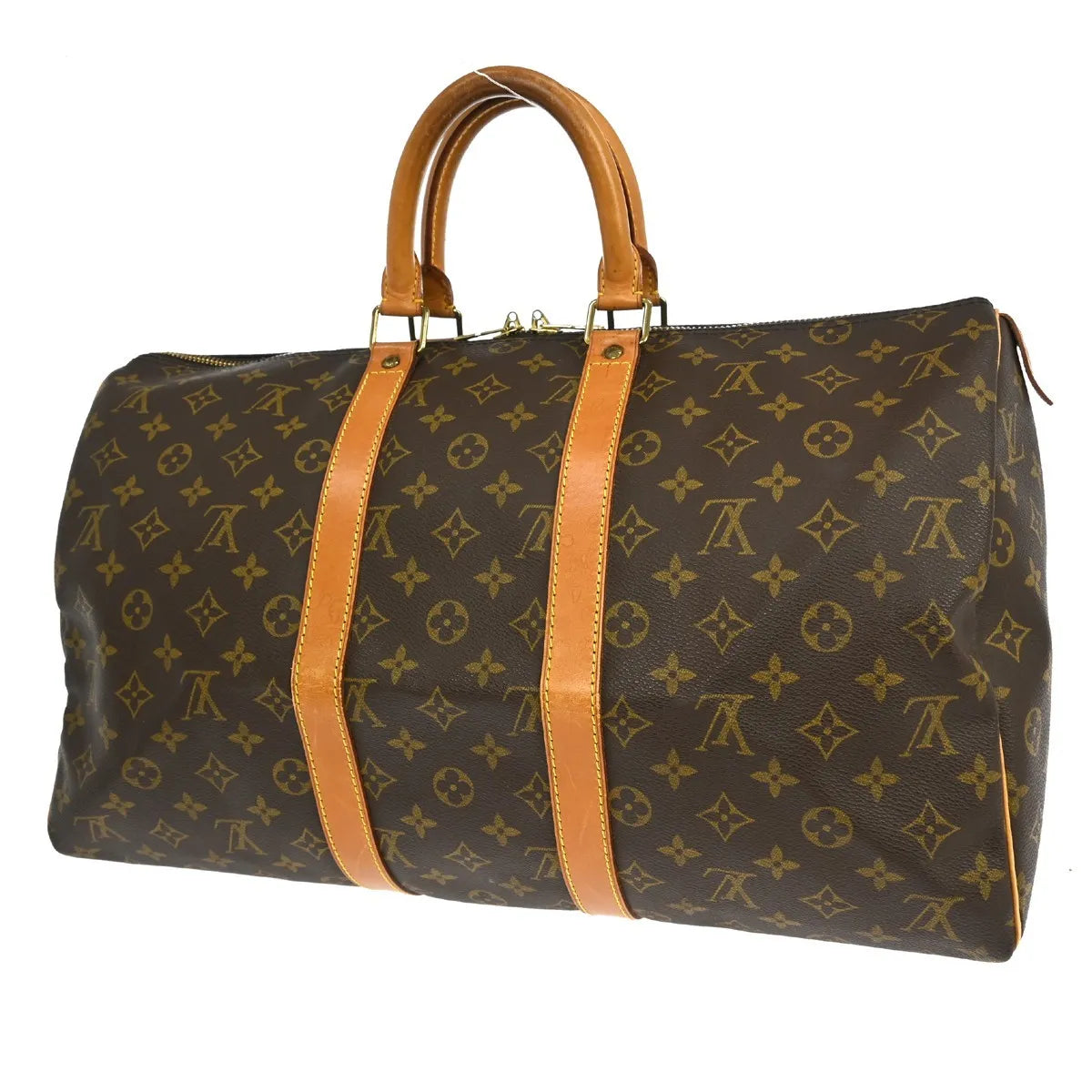Louis Vuitton Keepall Bag Monogram Canvas Brown Canvas Travel Bag Bag (Pre-Owned)