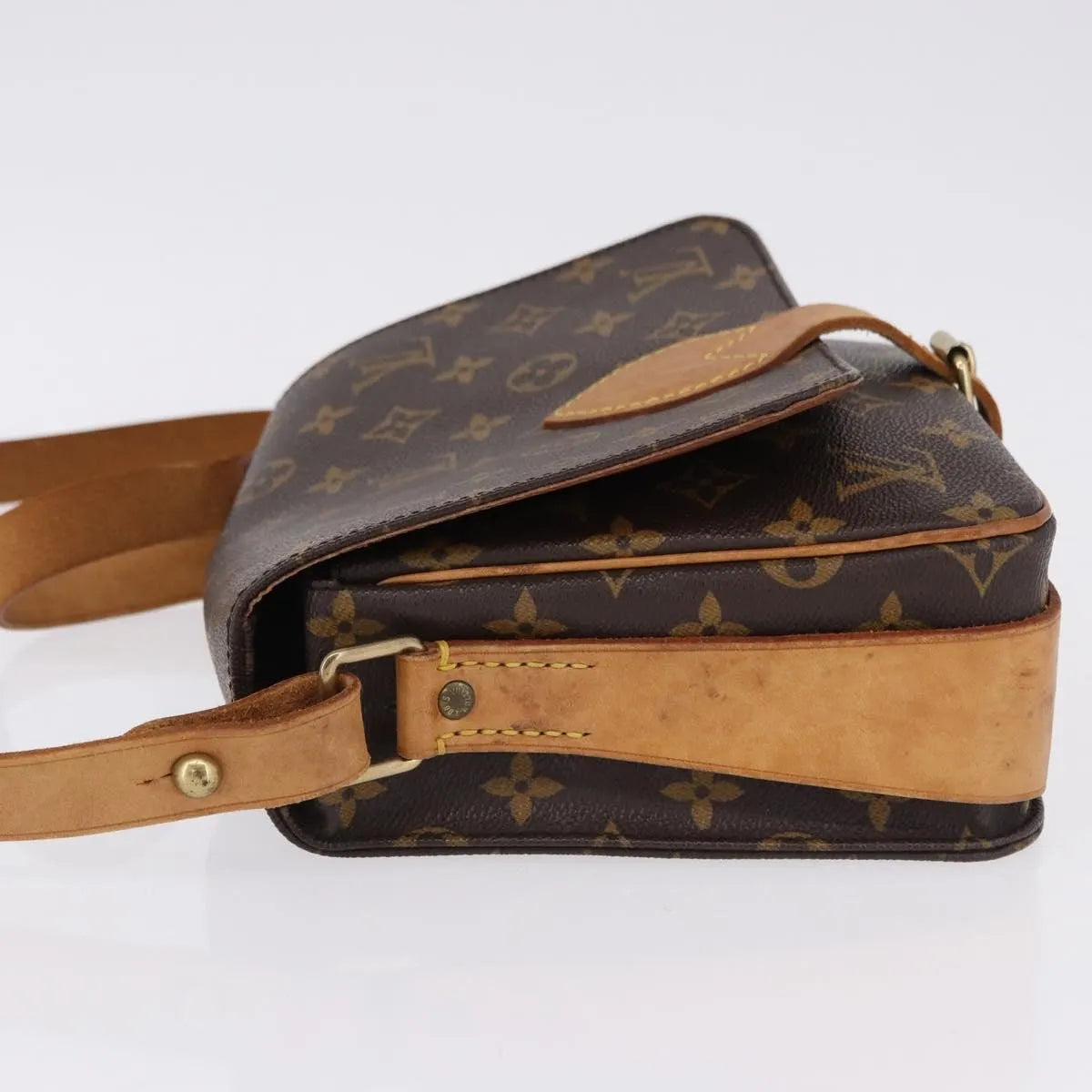 Louis Vuitton Cartouchiere Monogram Brown Canvas Shoulder Bag Bag (Pre-Owned)