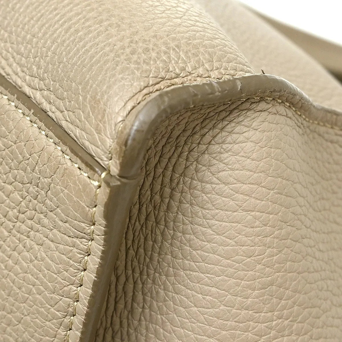 Celine Big Grained Calfskin Gray Leather Handbag (Pre-Owned)