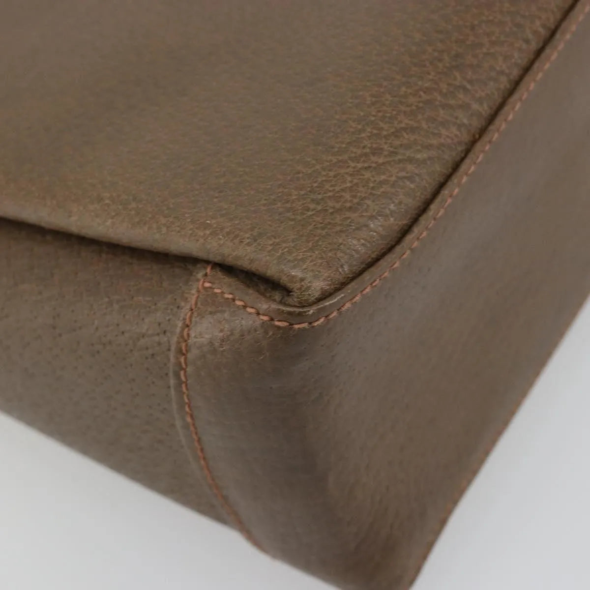 Gucci Vintage Convertible Box Leather Brown Leather Handbag (Pre-Owned)