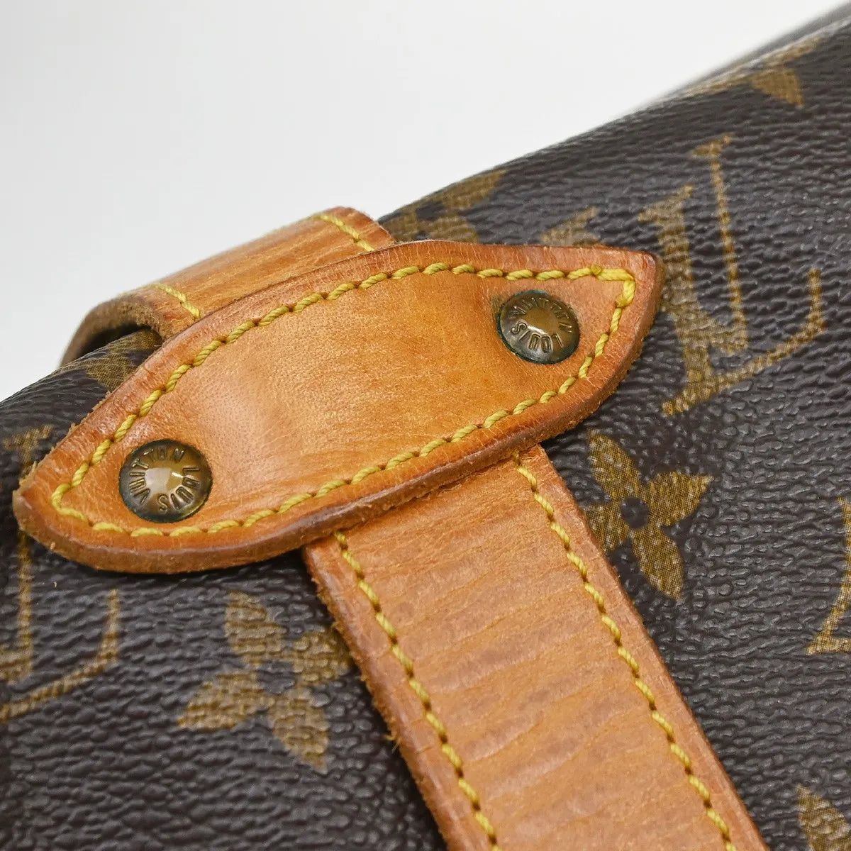 Louis Vuitton Saumur Monogram Canvas Brown Canvas Shoulder Bag Bag (Pre-Owned)