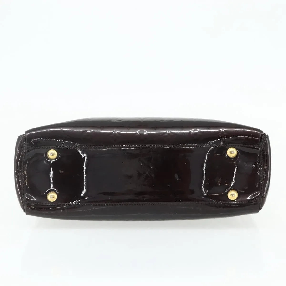 Louis Vuitton Melrose Avenue Monogram Vernis Burgundy Patent_Leather Handbag (Pre-Owned)