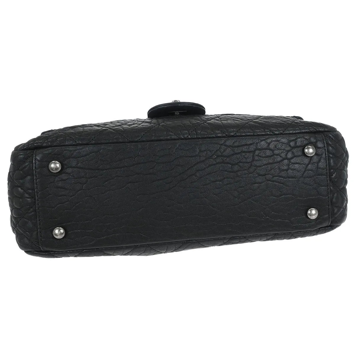 Chanel Chanel Matelassé Cuir Noir Black Leather Black Calfskin Shoulder Bag Bag (Pre-Owned)