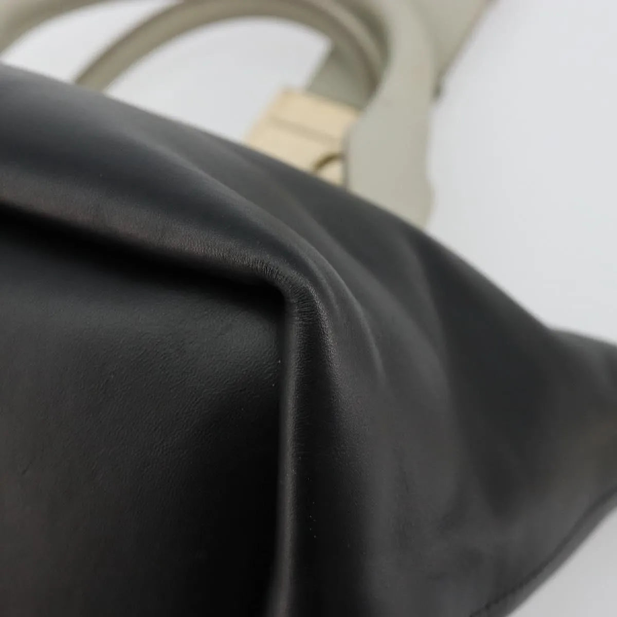 Chloe Bicolor Baylee Satchel Leather Black Leather Handbag (Pre-Owned)