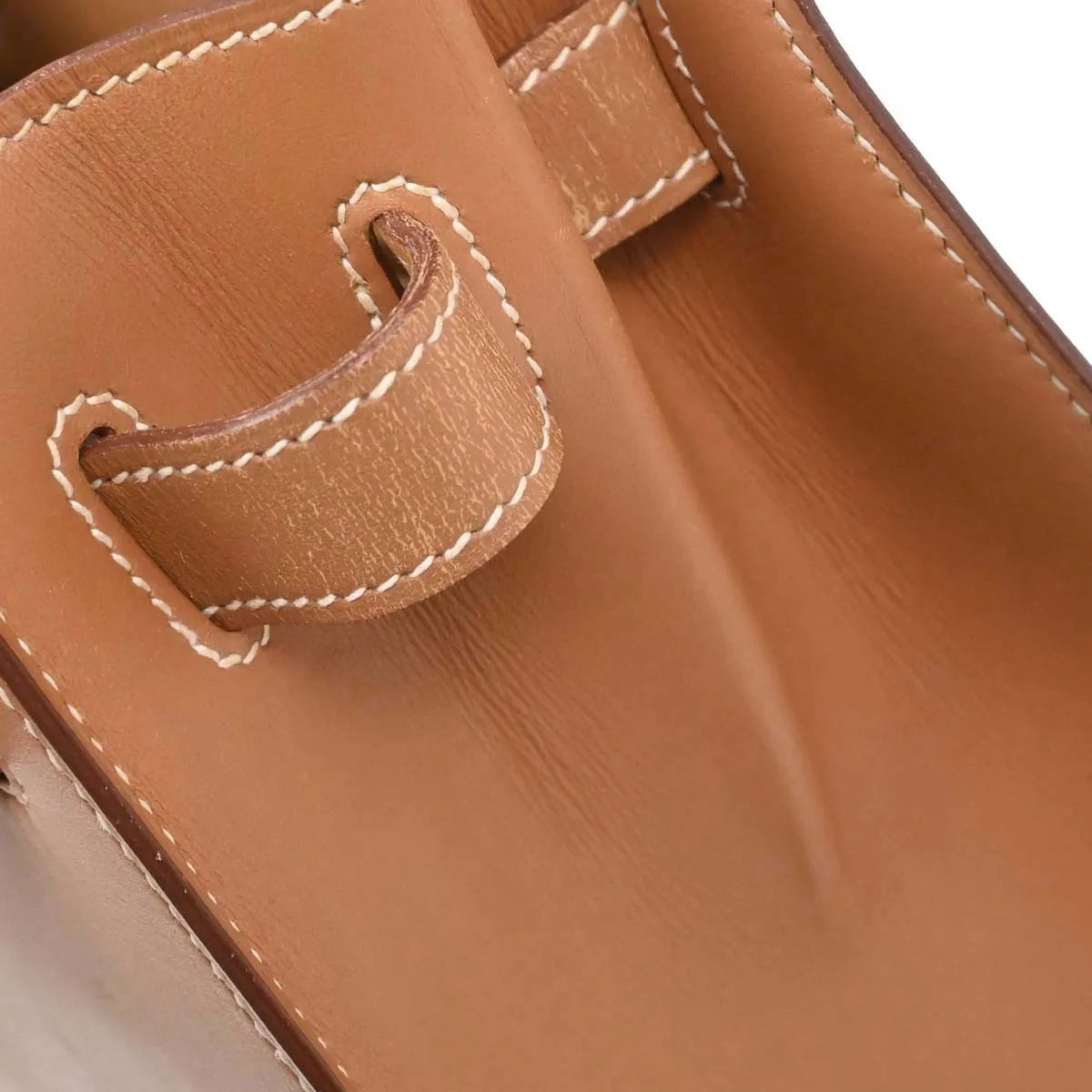Hermes Kelly Sellier Chamonix Neutral Leather Handbag (Pre-Owned)