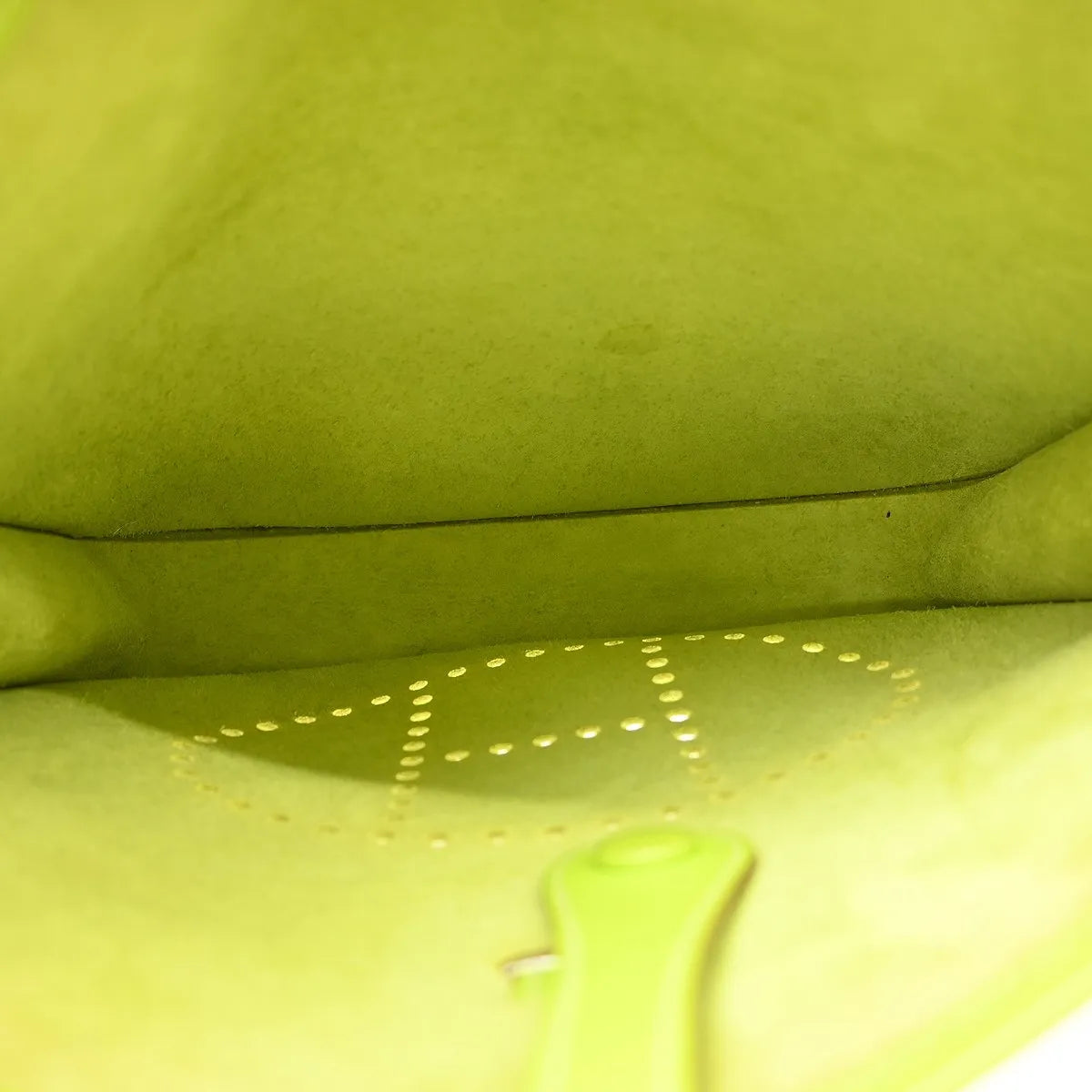 Hermes Evelyne Bag Gen Iii Clemence Green Leather Shoulder Bag Bag (Pre-Owned)