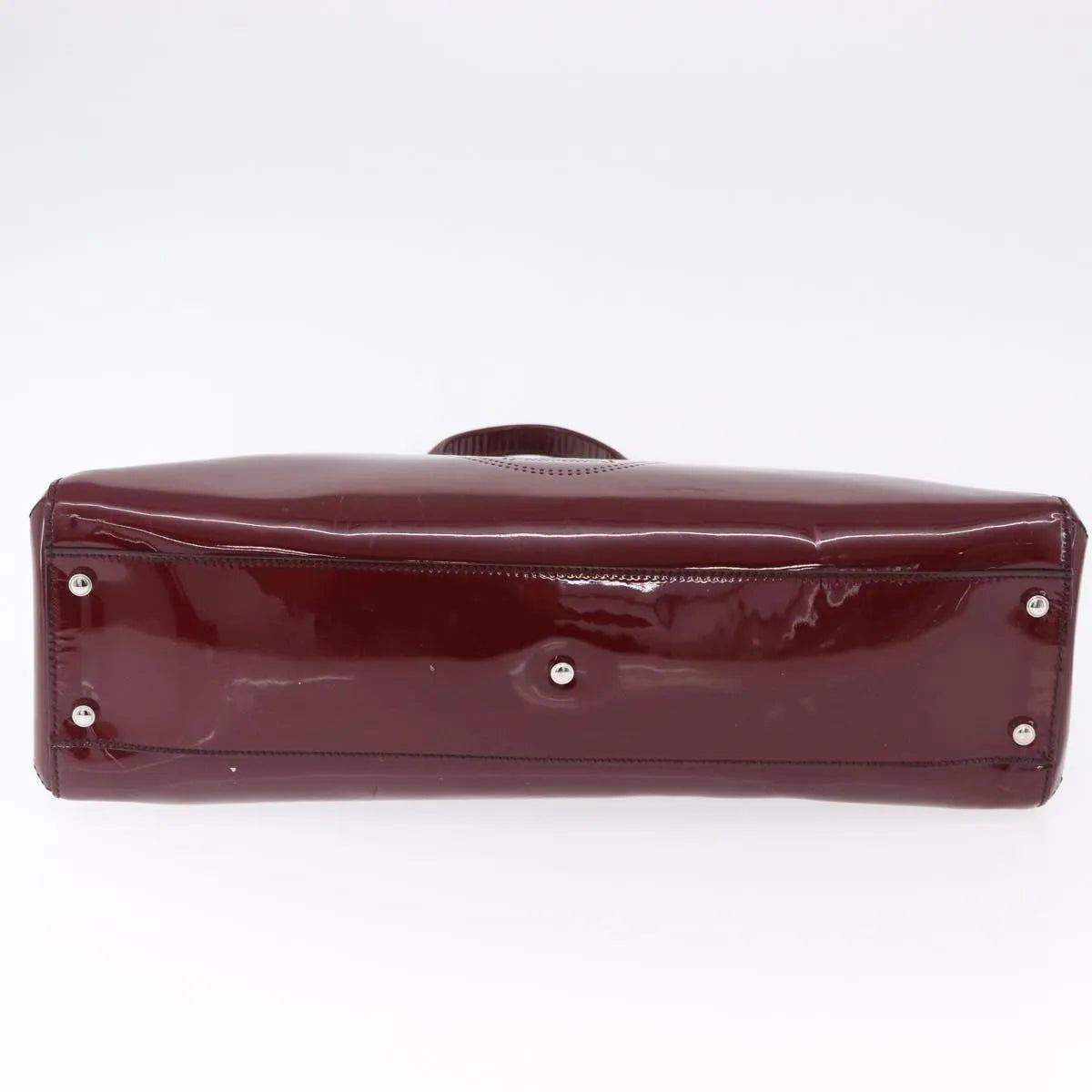 Cartier Marcello Patent Leather Burgundy Patent_Leather Handbag (Pre-Owned)