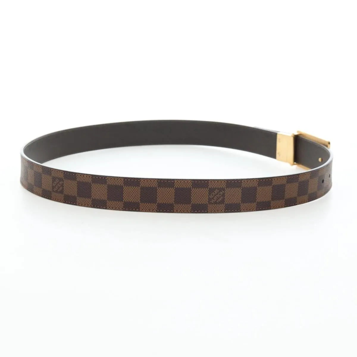 Louis Vuitton Inventeur Belt Damier Ebene Brown Canvas Belts Accessory (Pre-Owned)