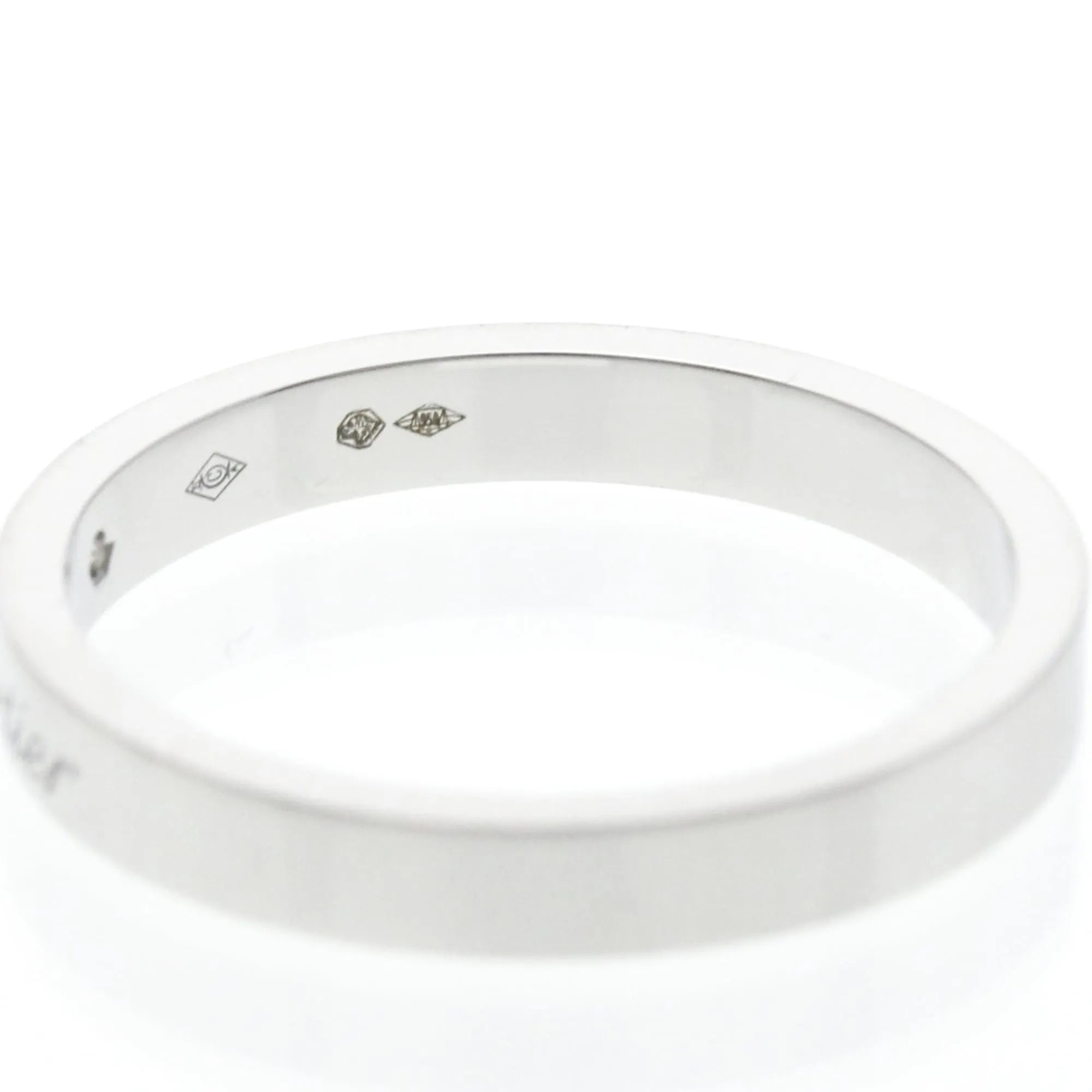 Cartier C De Cartier Wedding Band Platinum With Diamond Silver Platinum Ring Jewelry (Pre-Owned)