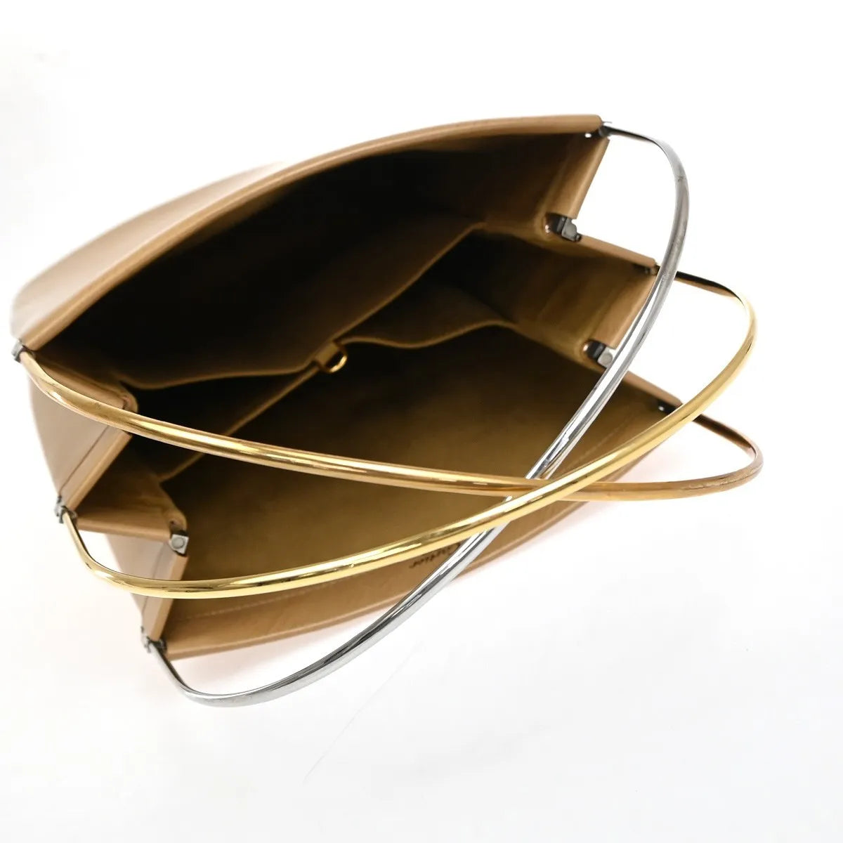 Cartier Trinity Hand Leather Beige Leather Handbag (Pre-Owned)