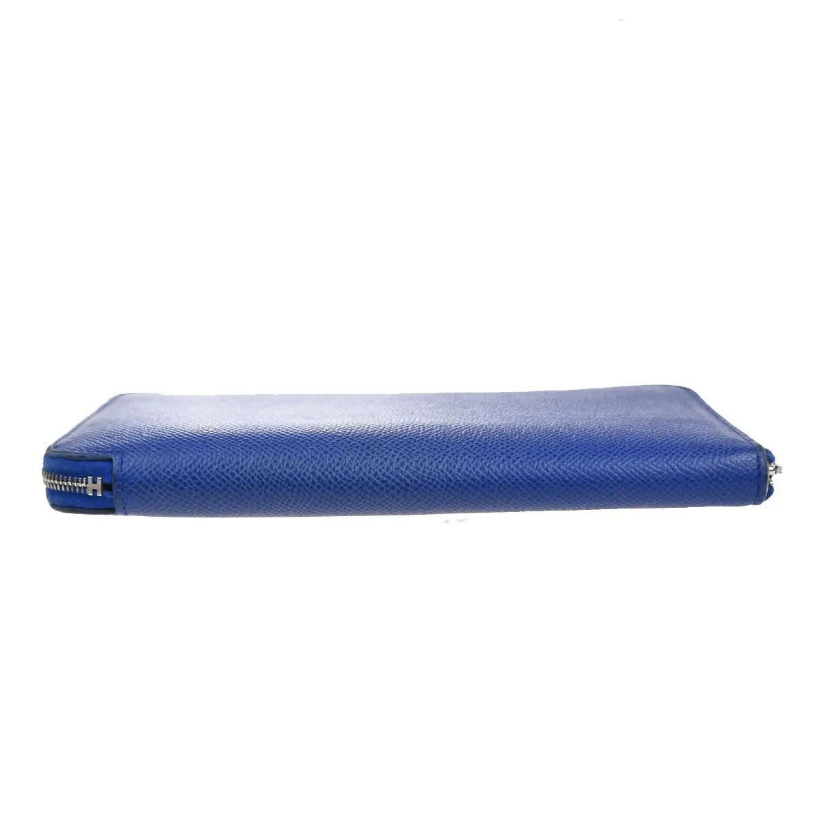 Hermes Azap Zip Around Silk'in Epsom Blue Leather Wallets Accessory (Pre-Owned)