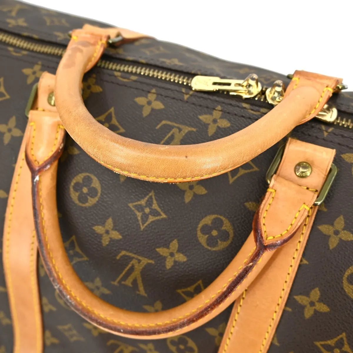 Louis Vuitton Keepall Bag Monogram Canvas Brown Canvas Travel Bag Bag (Pre-Owned)