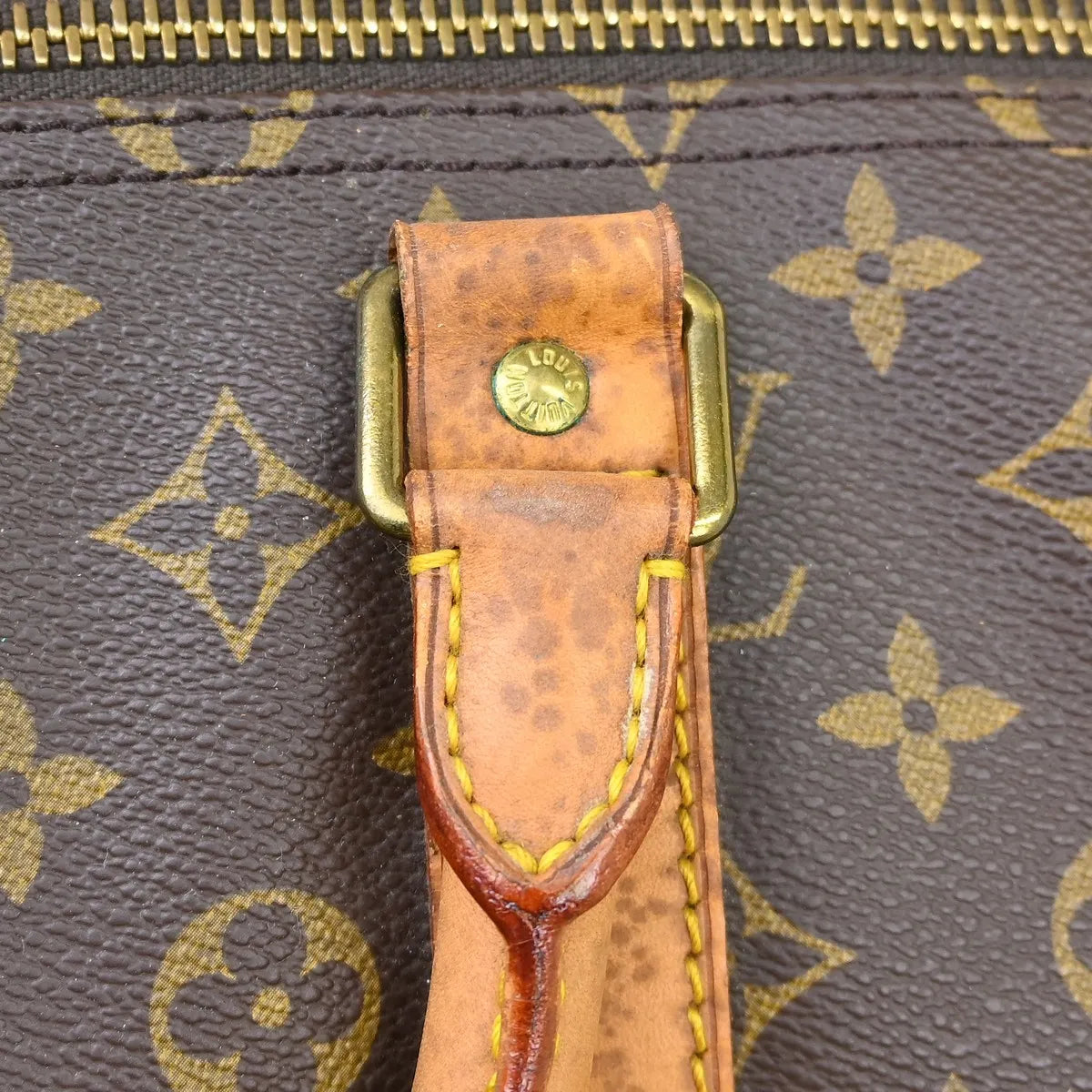 Louis Vuitton Keepall Bandouliere Monogram Canvas Brown Canvas Travel Bag Bag (Pre-Owned)