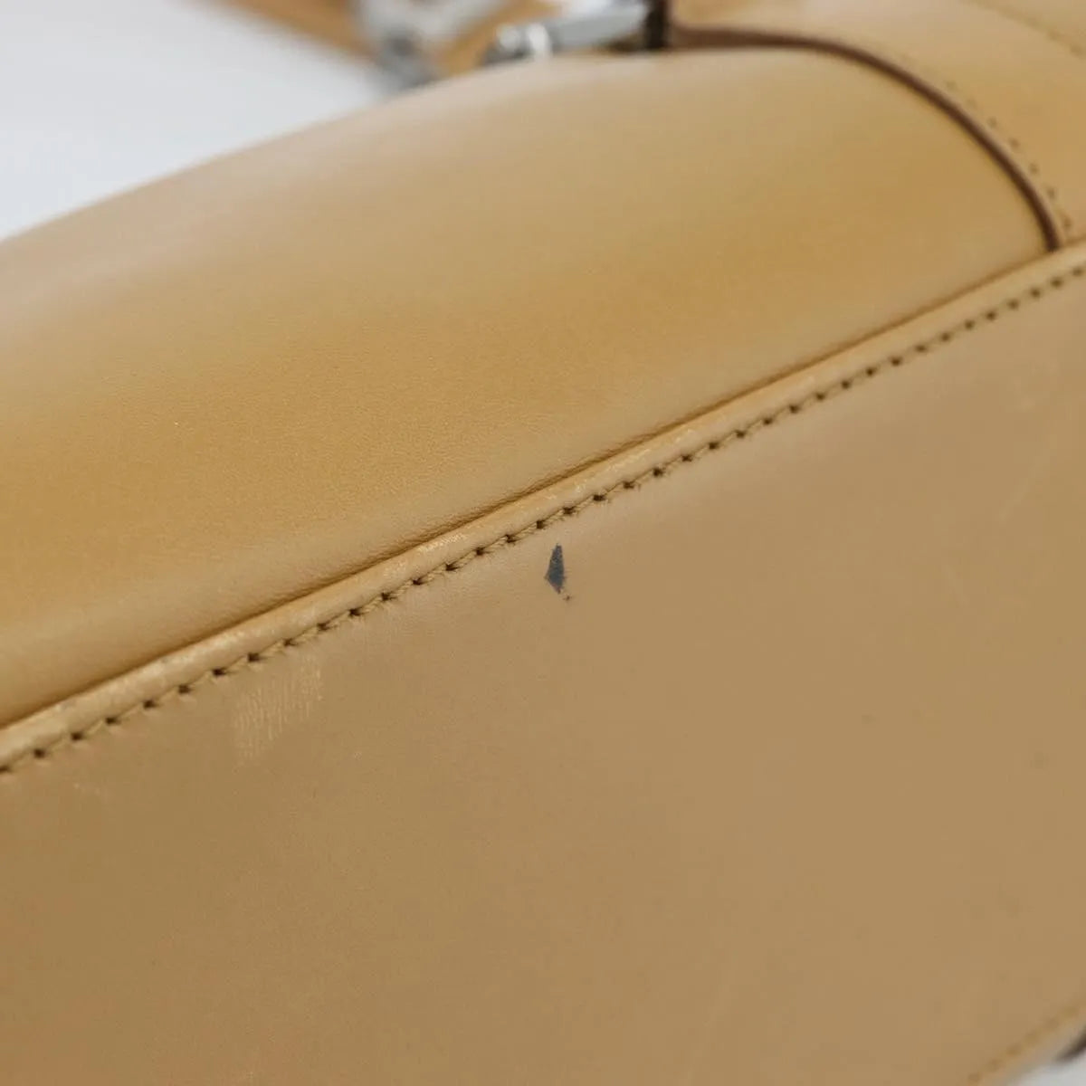 Gucci Piston Jackie O Hobo Leather Beige Leather Handbag (Pre-Owned)