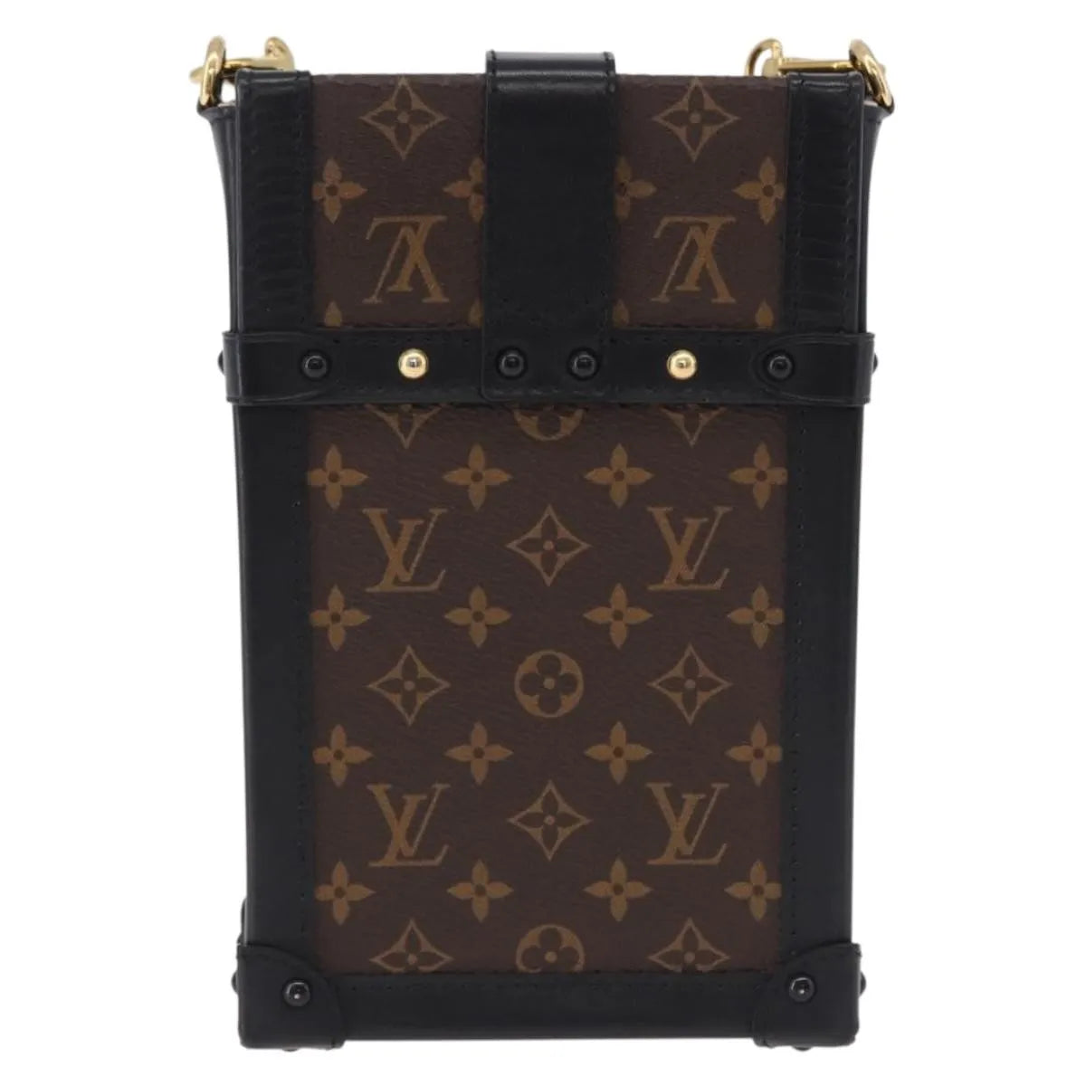 Louis Vuitton Vertical Trunk Pochette Monogram Canvas Brown Canvas Clutche & Pouche Bag (Pre-Owned)