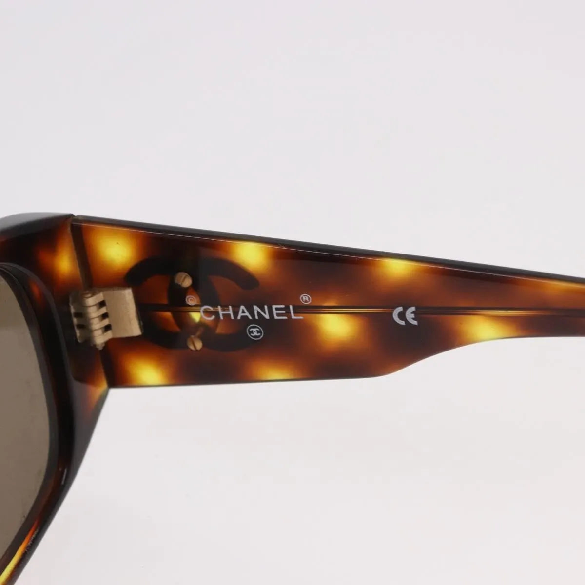 Chanel Logo Cc Plastic Brown Plastic Sunglasse Accessory (Pre-Owned)