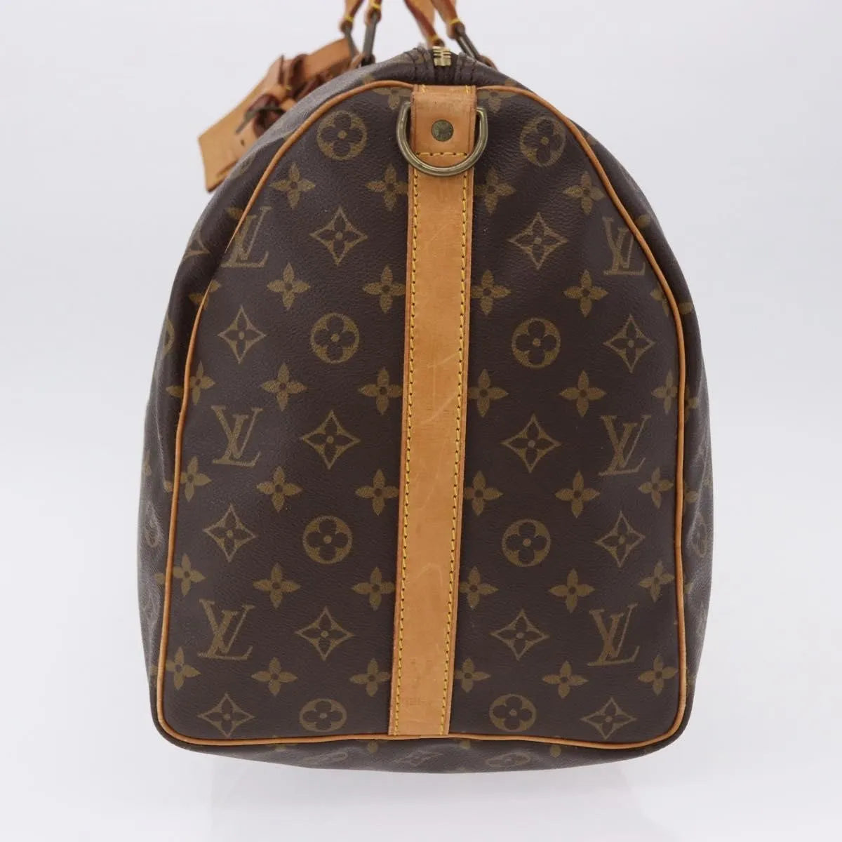 Louis Vuitton Keepall Bandoulière Monogram Brown Canvas Travel Bag Bag (Pre-Owned)