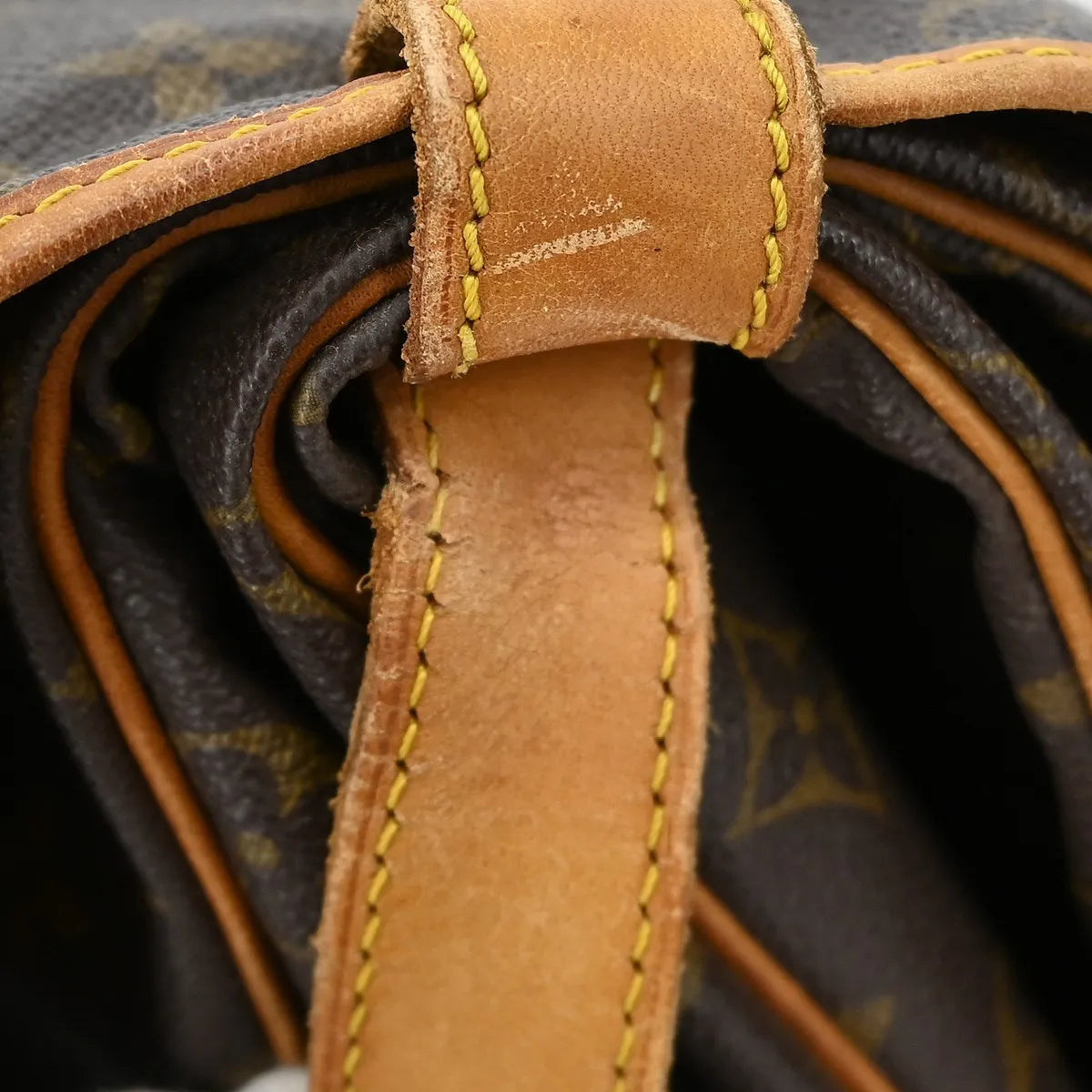 Louis Vuitton Saumur Monogram Canvas Brown Canvas Shoulder Bag Bag (Pre-Owned)