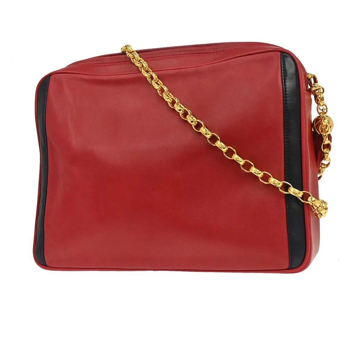 Chanel Vintage Camera Tassel Lambskin Red Leather Shoulder Bag Bag (Pre-Owned)