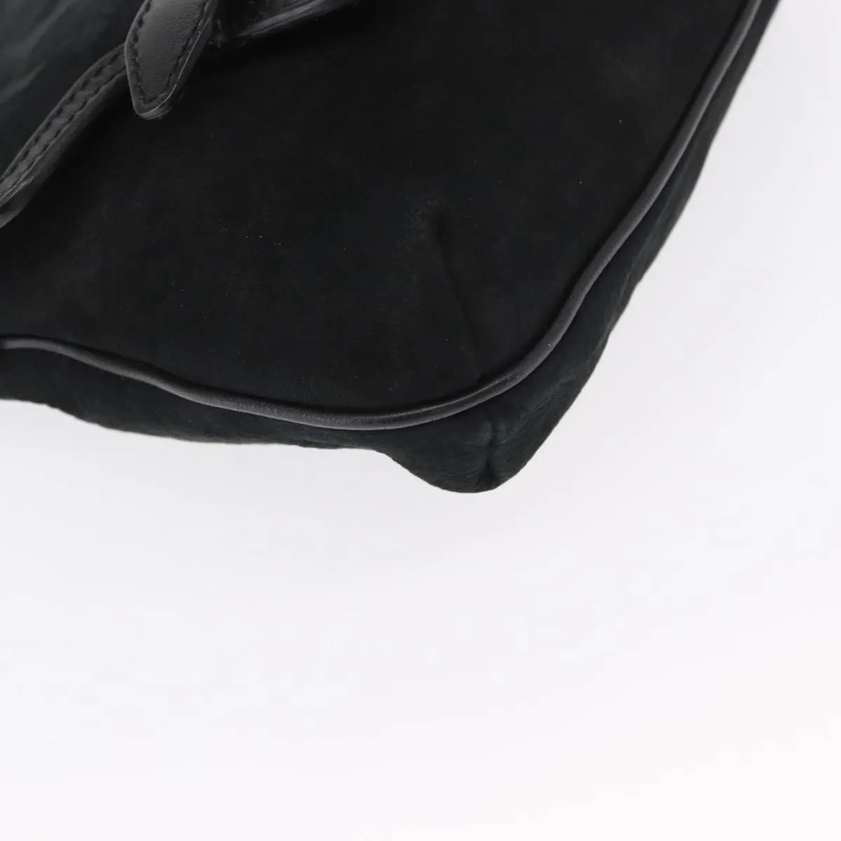 Salvatore Ferragamo Gancini Suede Black Suede Shoulder Bag Bag (Pre-Owned)