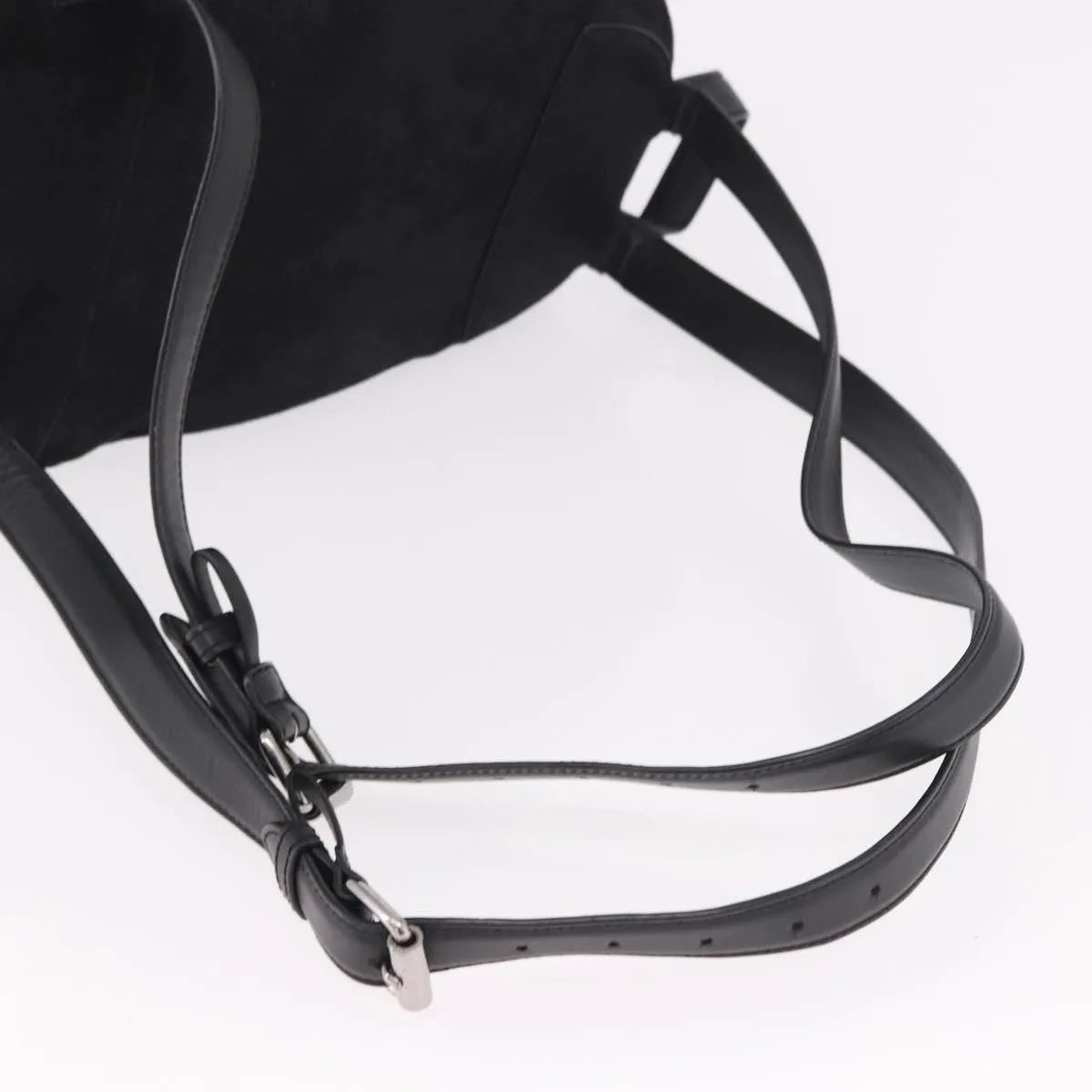 Stella Mccartney Falabella Front Zip Shaggy Deer Black Polyester Backpack Bag (Pre-Owned)