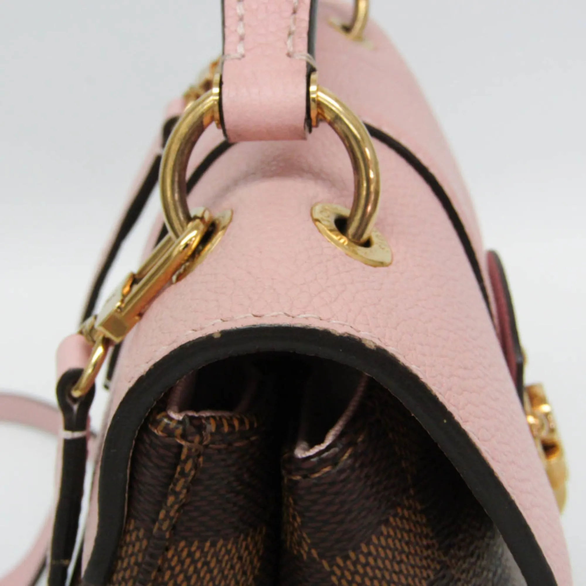 Louis Vuitton Clapton Damier And Leather Brown Canvas Backpack Bag (Pre-Owned)