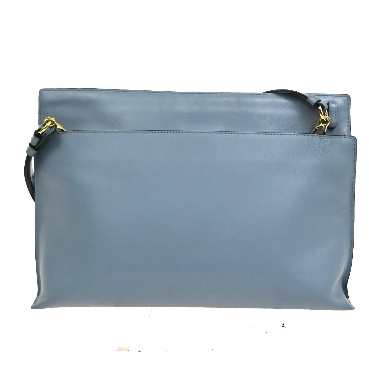 Loewe T Messenger Leather Blue Leather Shoulder Bag Bag (Pre-Owned)