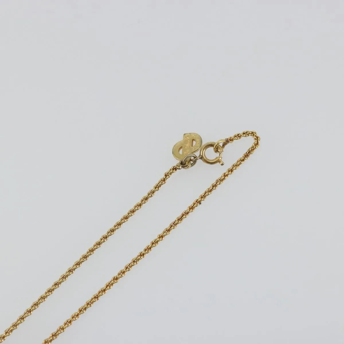 Christian Dior Cd Round Pendant Metal Gold Metal Necklace Jewelry (Pre-Owned)