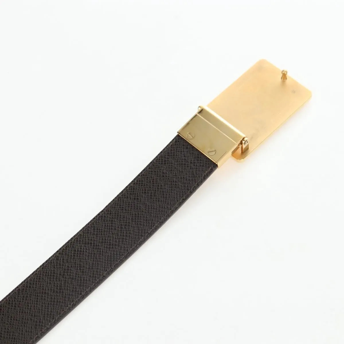 Louis Vuitton Inventeur Belt Damier Ebene Brown Canvas Belts Accessory (Pre-Owned)