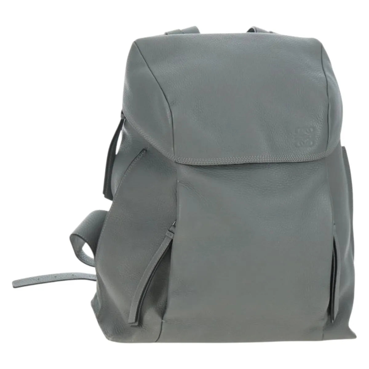 Loewe T Backpack Leather Gray Leather Backpack Bag (Pre-Owned)