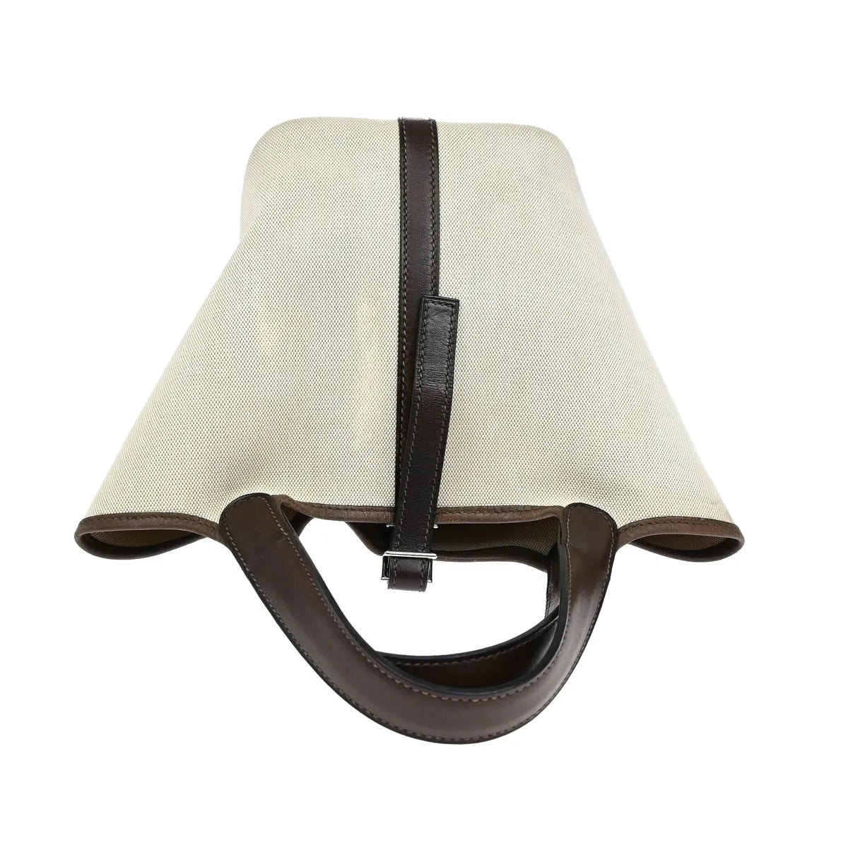 Hermes Picotin Toile And Leather Beige Canvas Bag (Pre-Owned)
