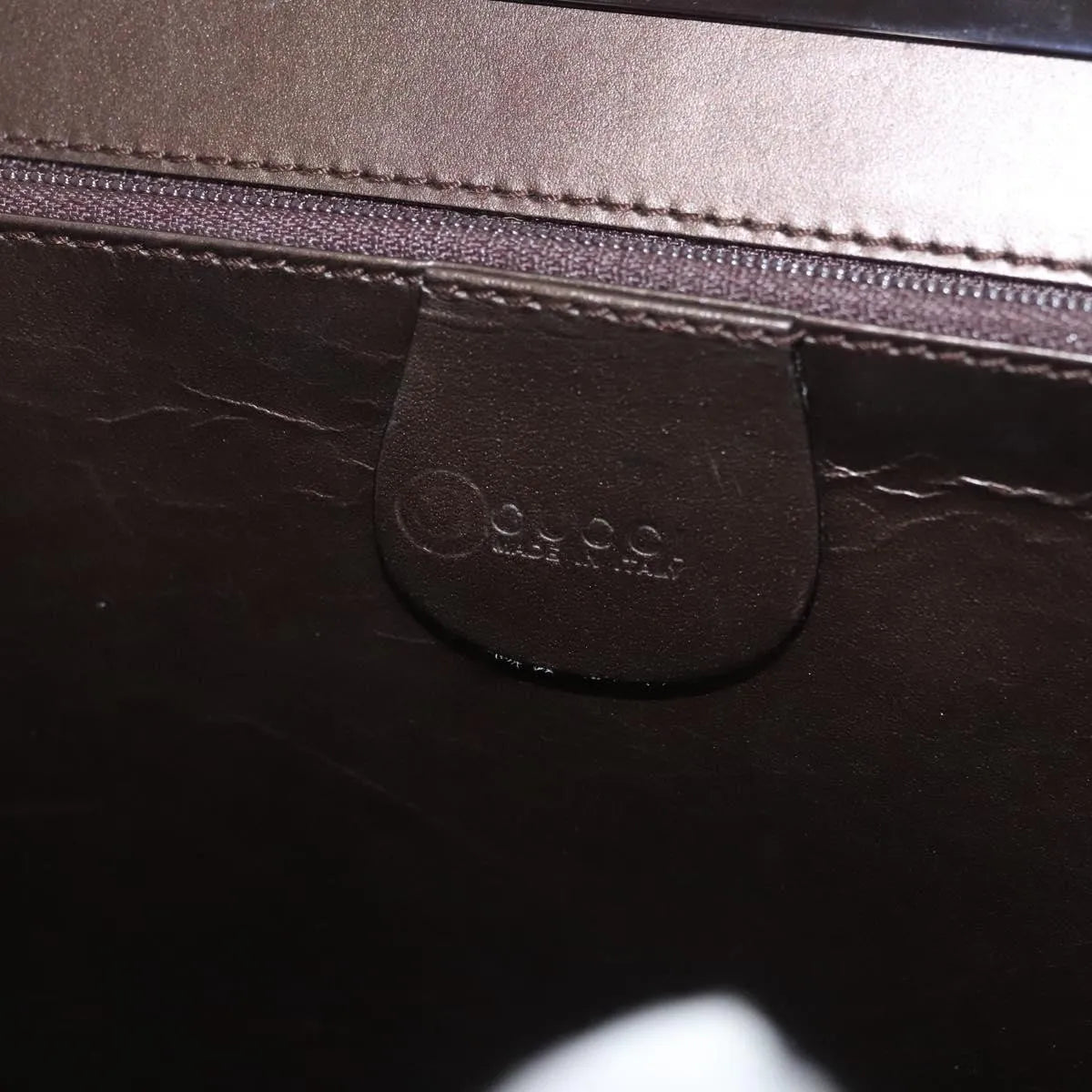 Gucci Vintage Leather Brown Leather Shoulder Bag Bag (Pre-Owned)