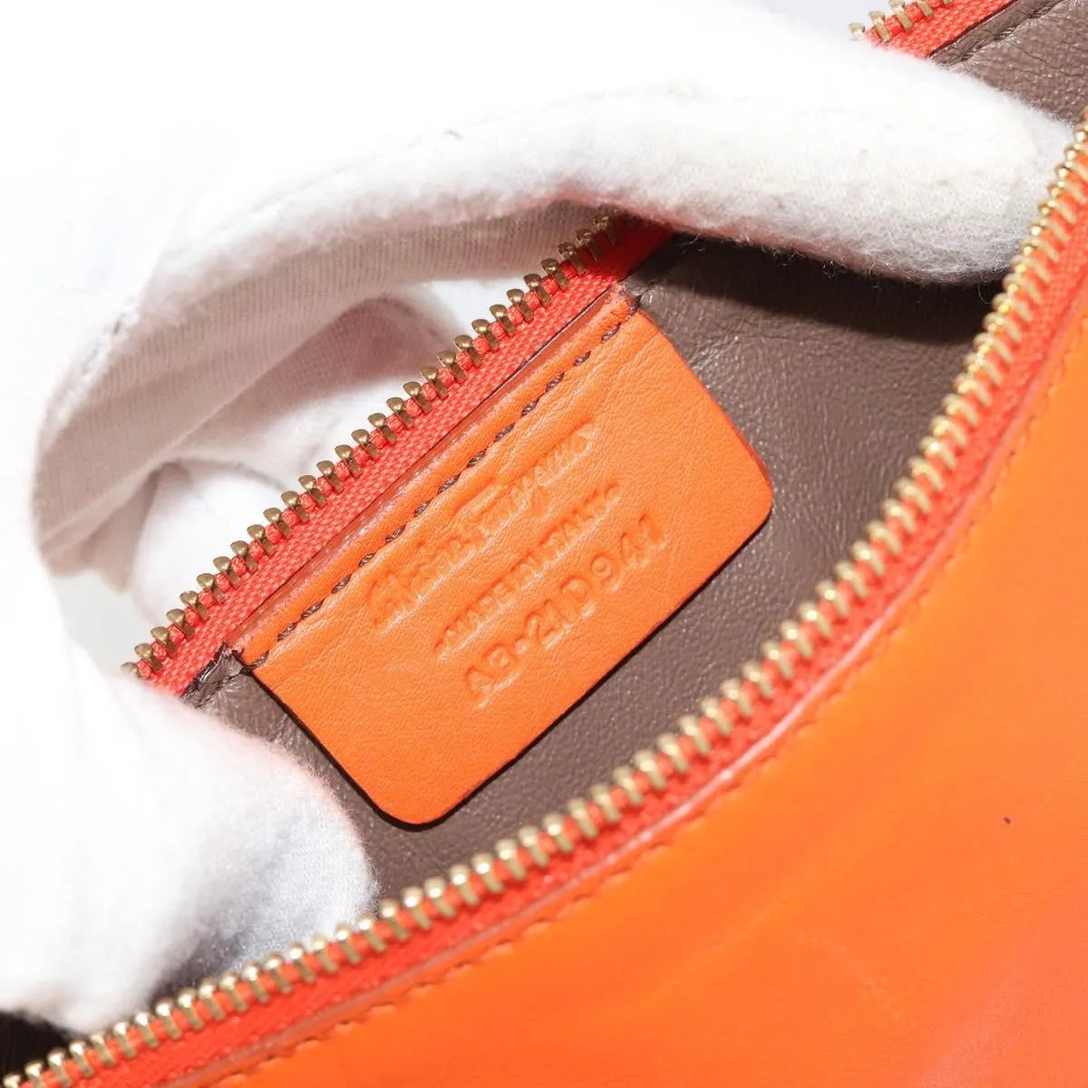 Salvatore Ferragamo Sookie Satchel Leather Orange Leather Handbag (Pre-Owned)
