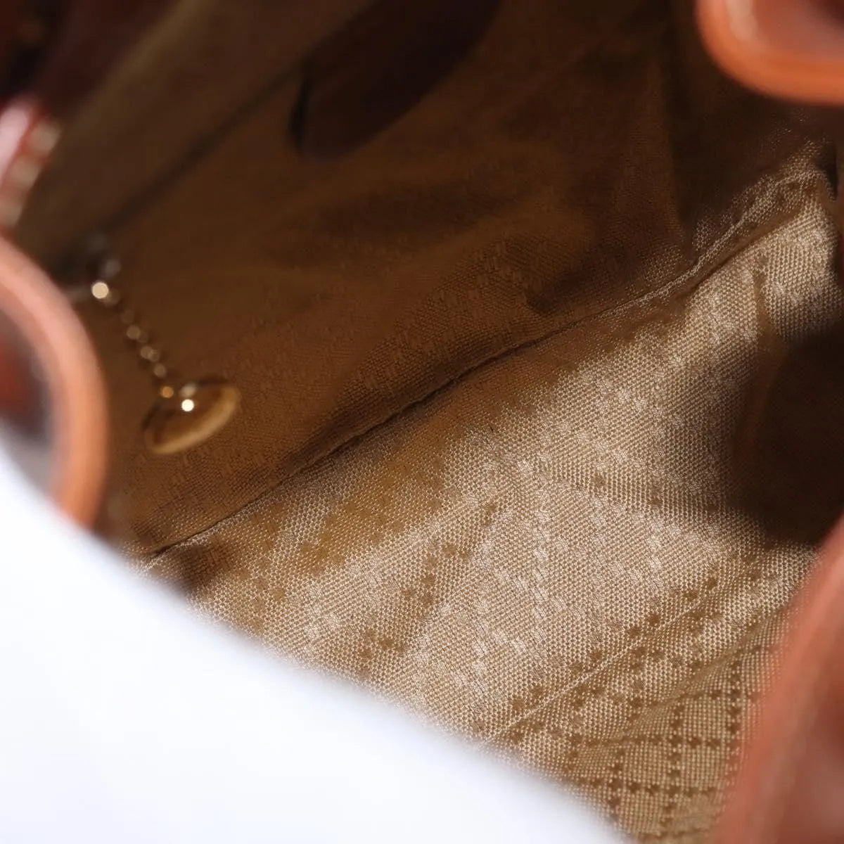 Gucci Vintage Bamboo Leather Brown Leather Backpack Bag (Pre-Owned)