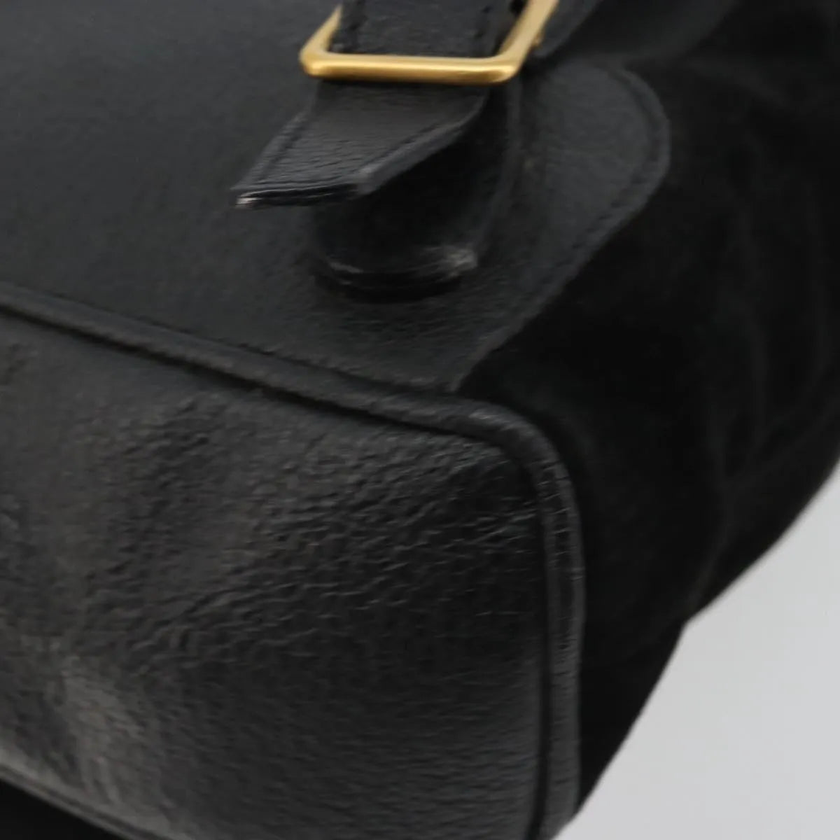 Gucci Gucci Bamboo Daim Black Suede Backpack Bag (Pre-Owned)